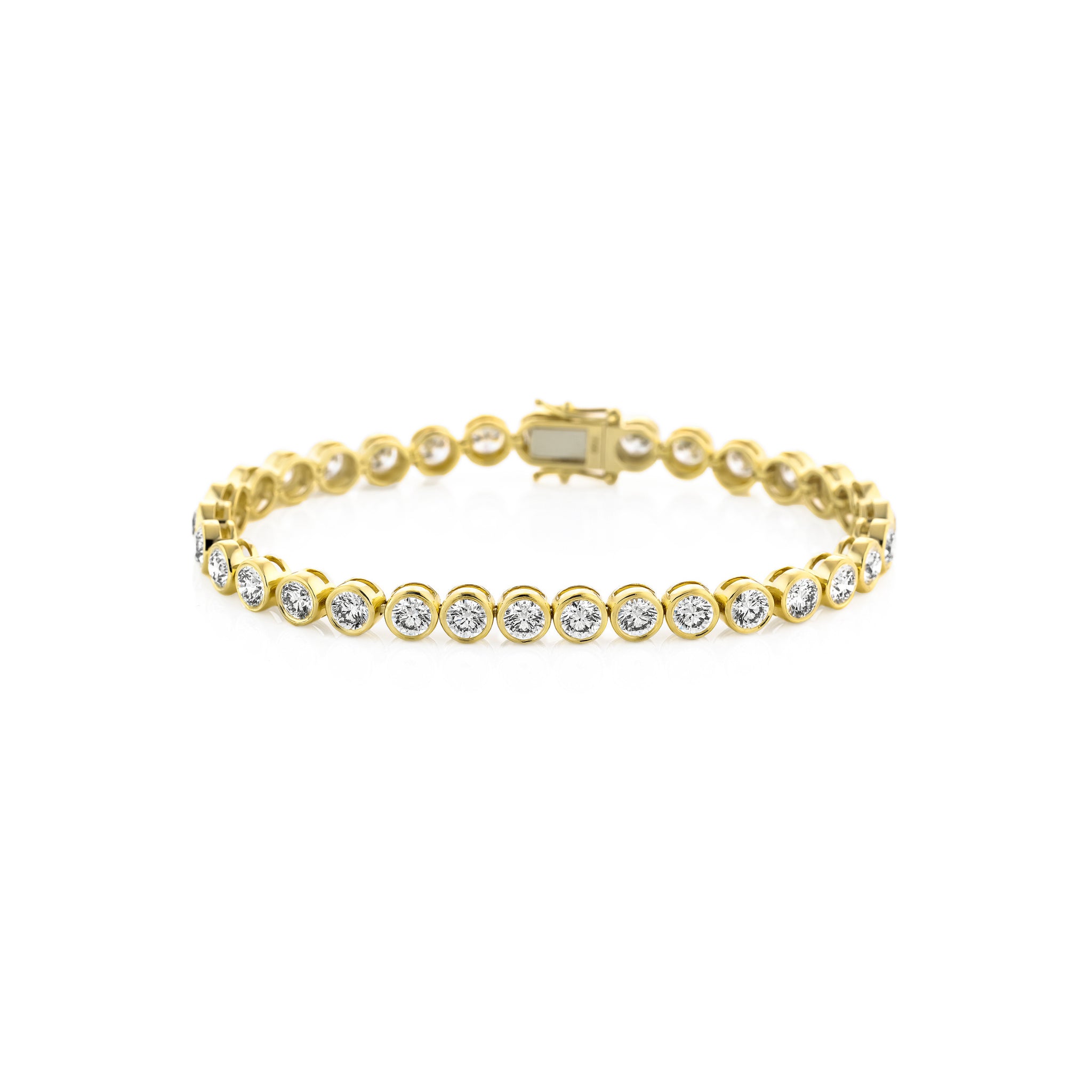 Diamond bezel-set tennis bracelet