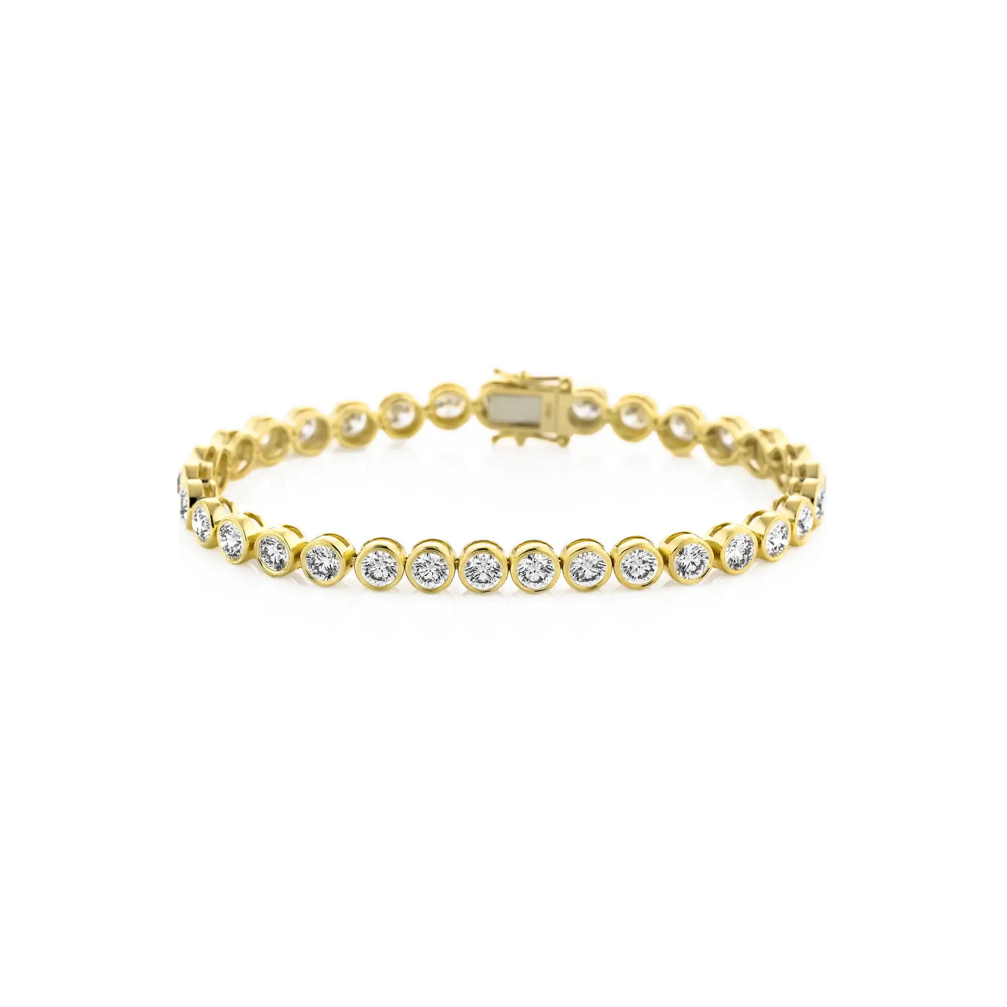 Diamond bezel-set tennis bracelet