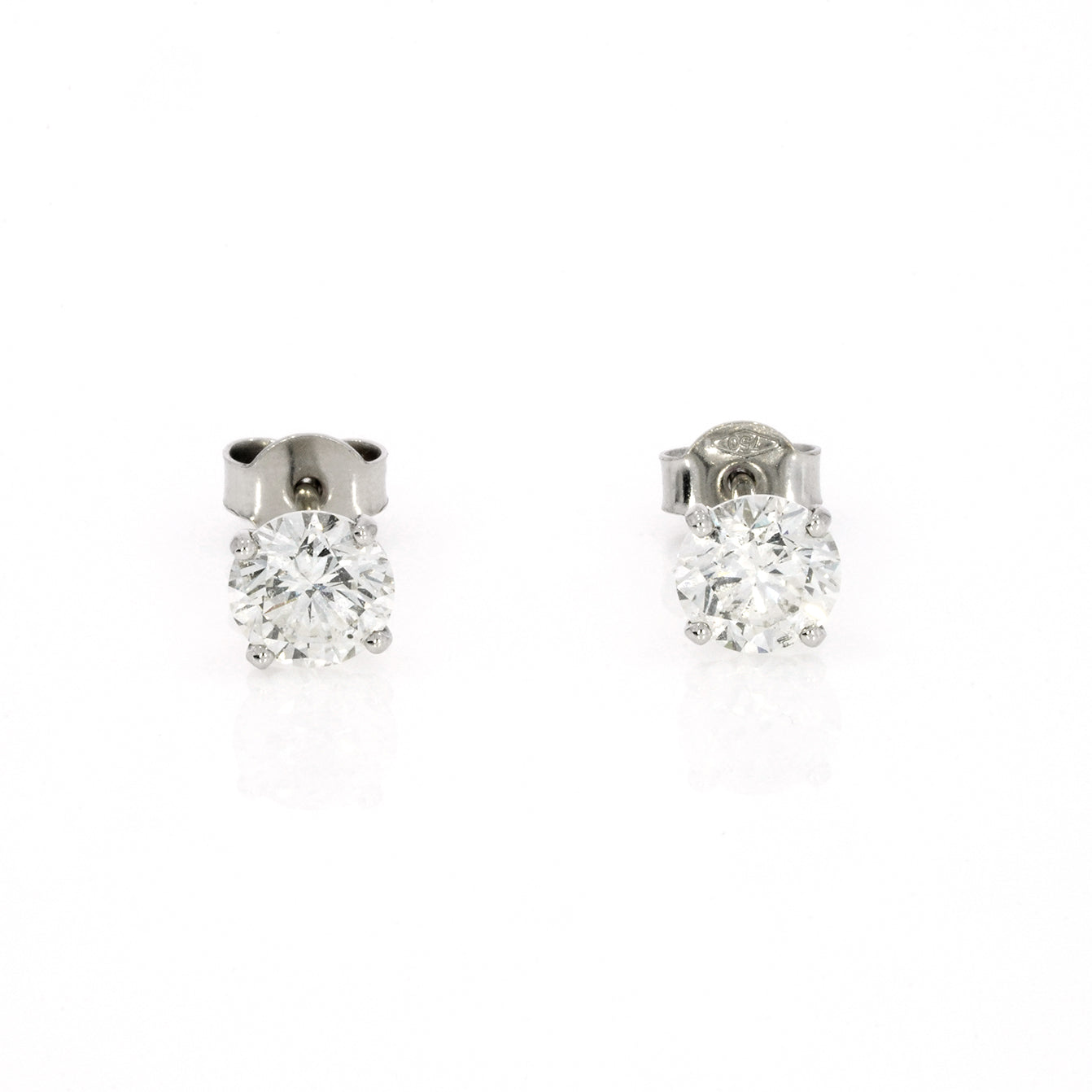 Classic certified diamond earrings featuring a timeless design, handmade for optimal sparkle and brilliance.