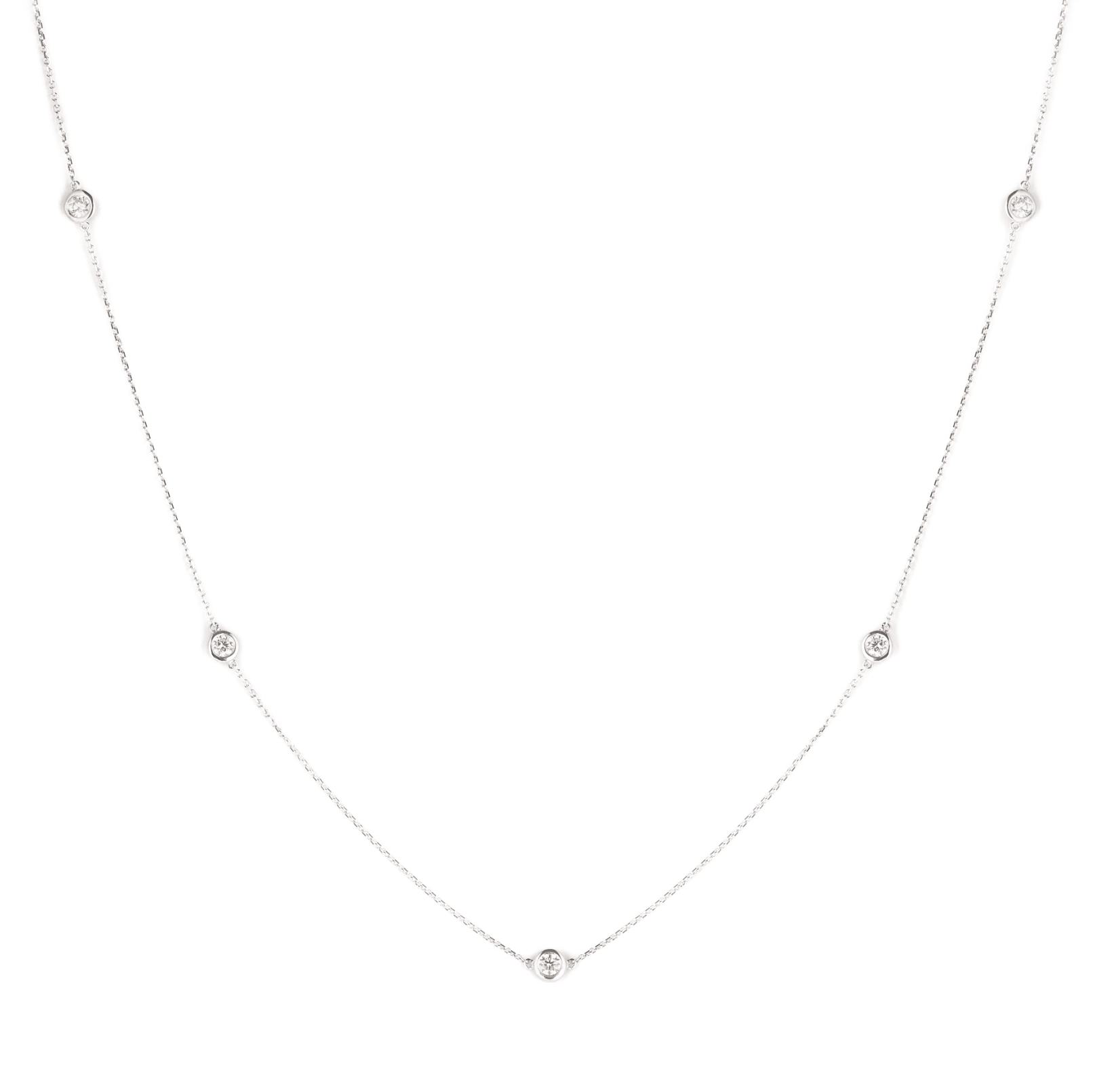 Constellation necklace with certified diamond accents on a delicate chain, crafted in 18ct gold.