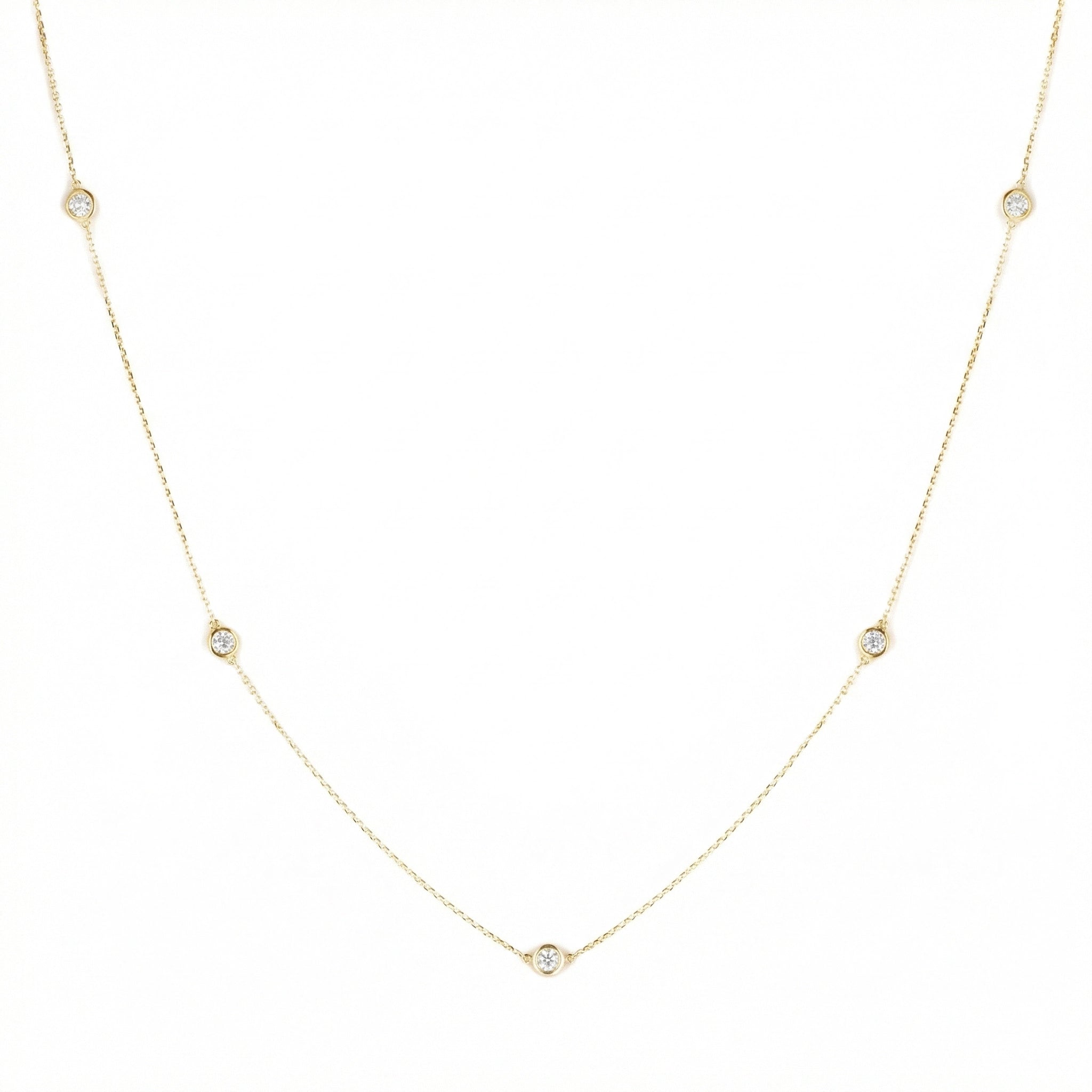 Constellation necklace with certified diamond accents on a delicate chain, crafted in 18ct gold.