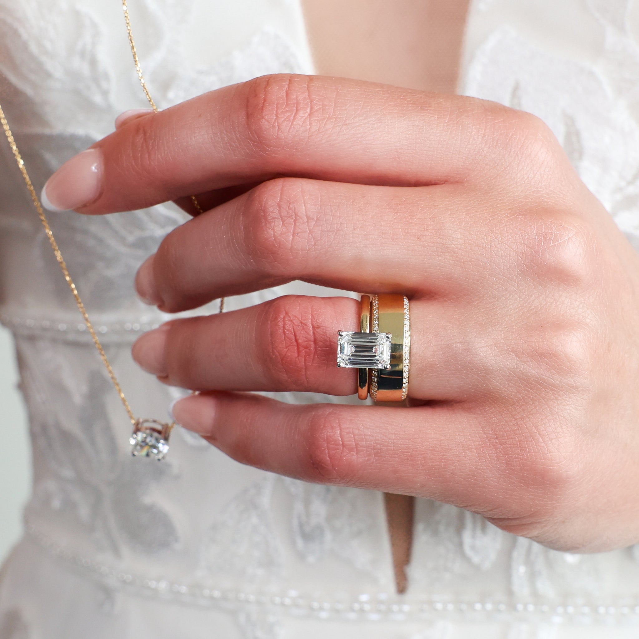 Chunky Gold & Diamond Band