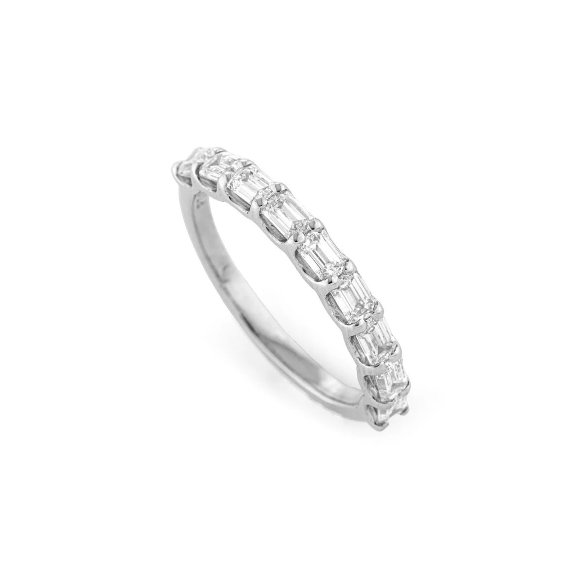 End to End Emerald Cut Diamond Ring