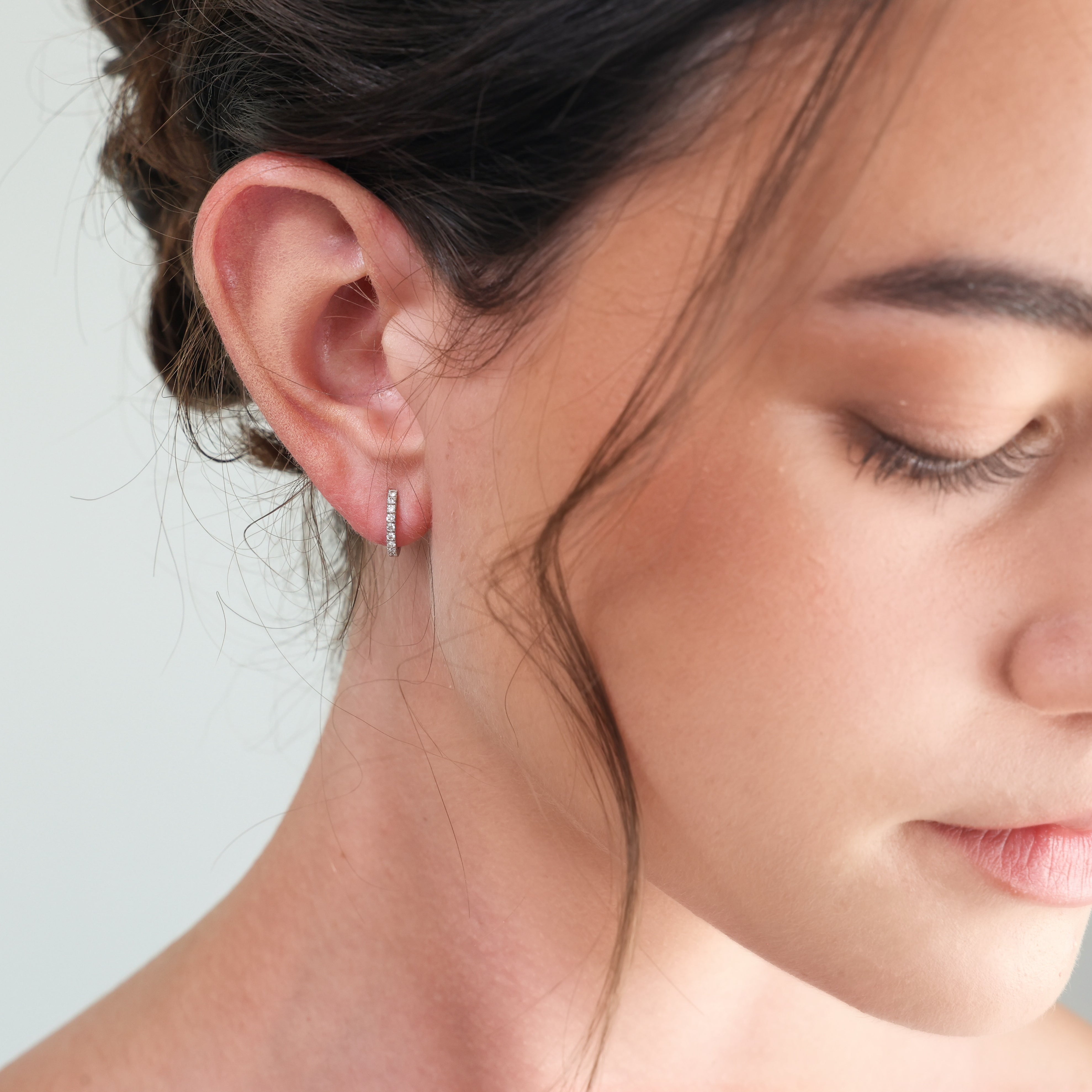 Diamond Hoop Earrings