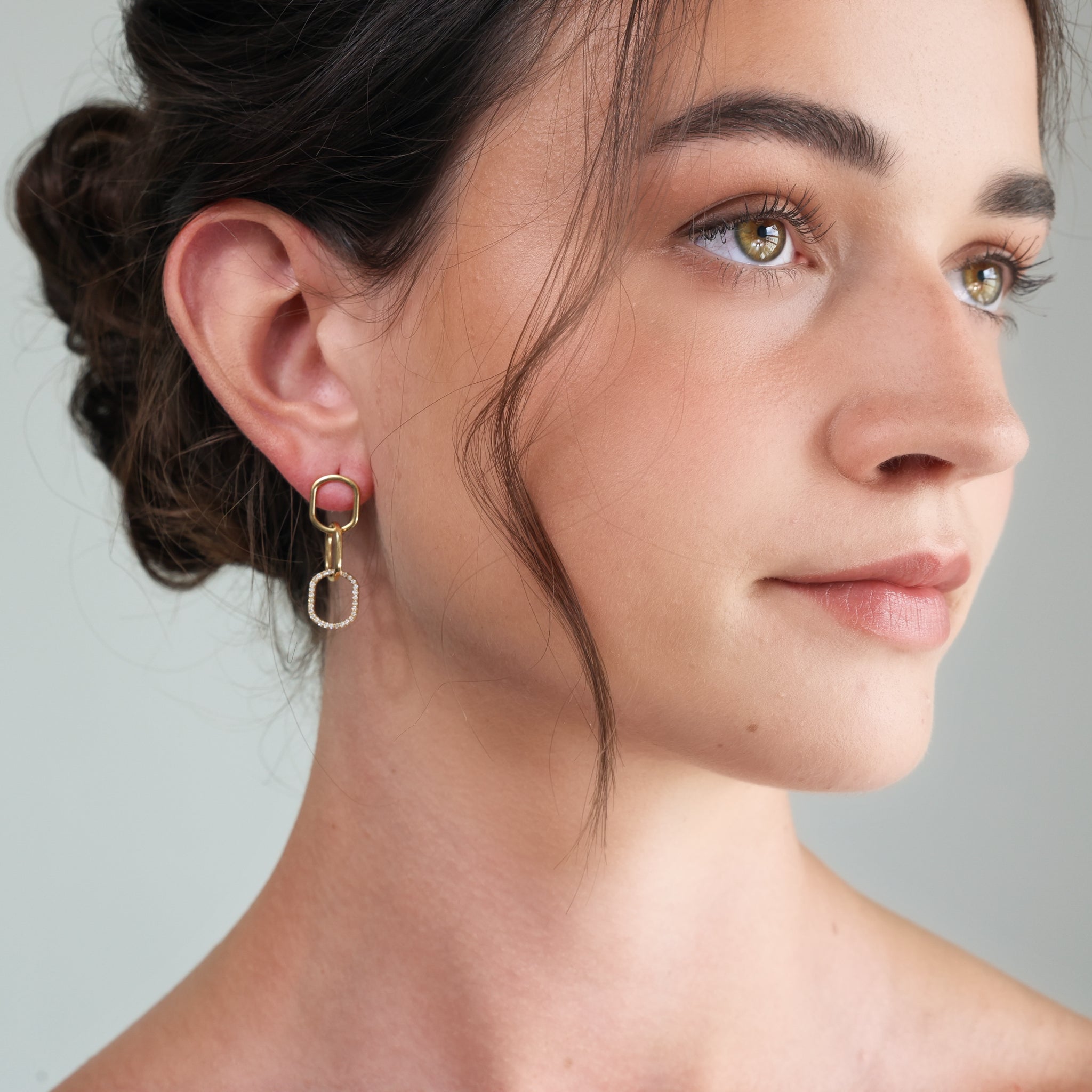 Chain Link Diamond Earrings