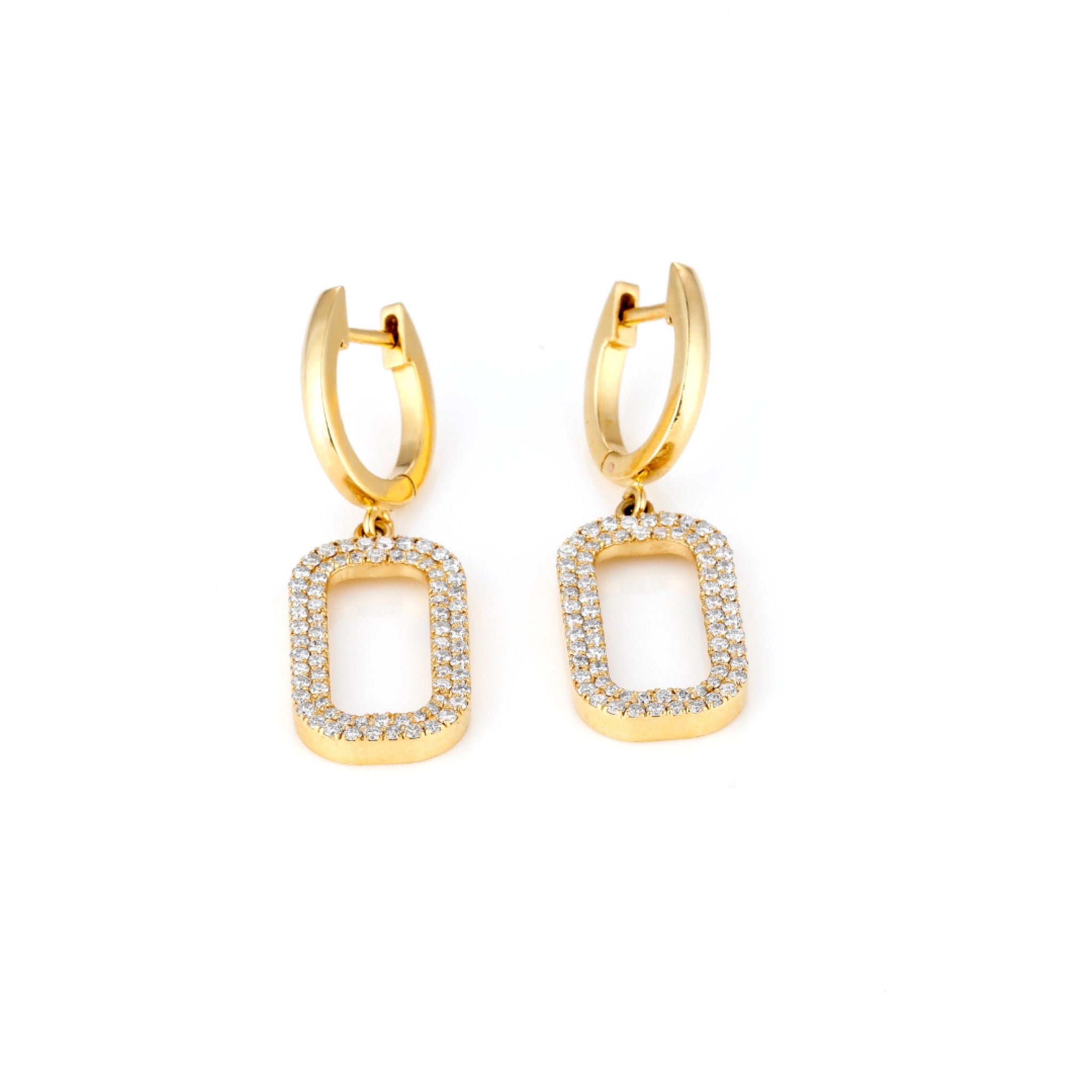 Niamh earrings featuring certified diamond earrings in gold with elegant drop design and sparkling accents.