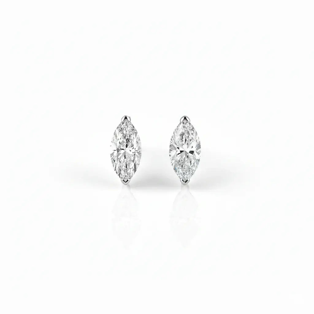 Marquise cut diamond earrings featuring 1.00ct diamonds for a total of 2.00cts with an elegant silhouette.