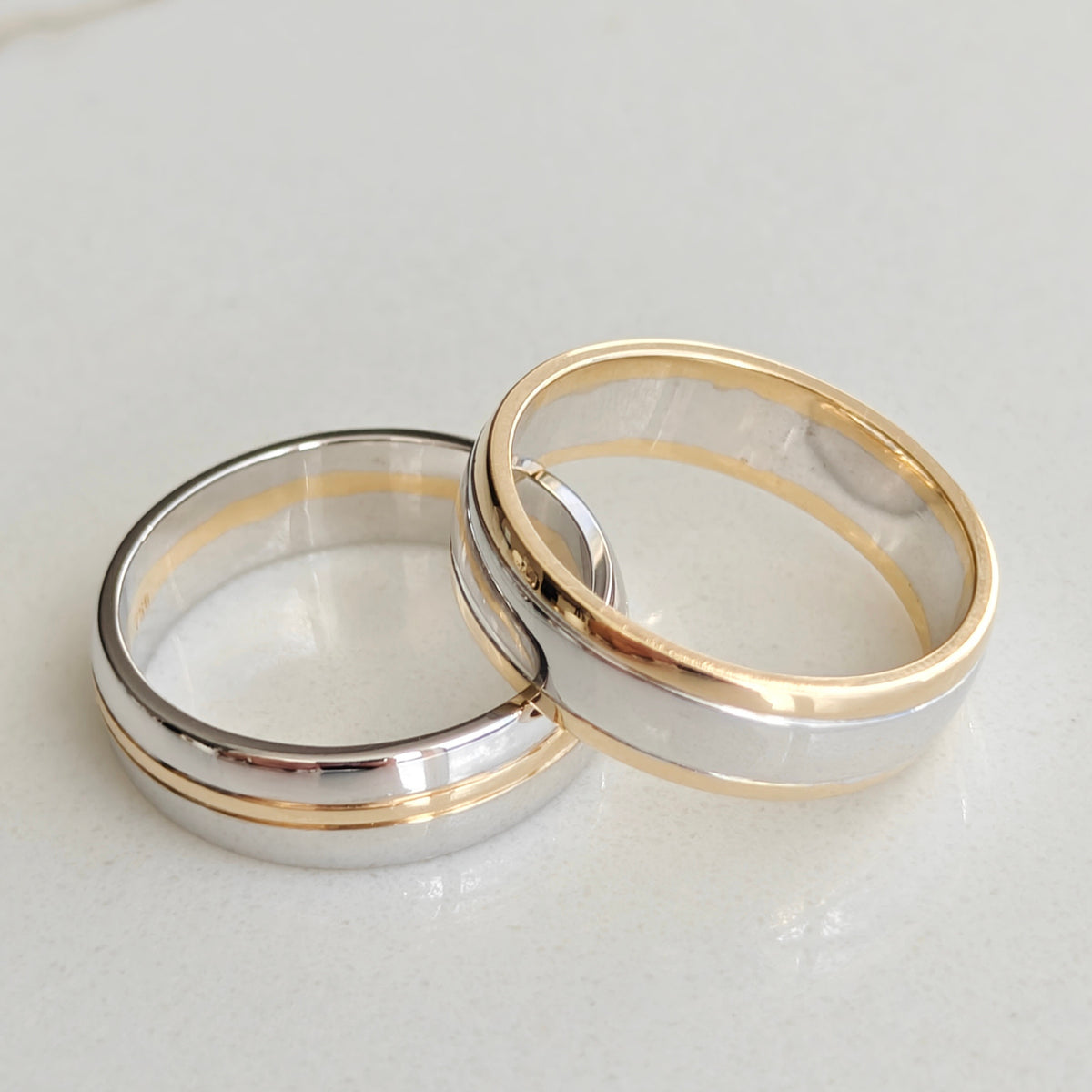 Platinum and Gold Inlay Band