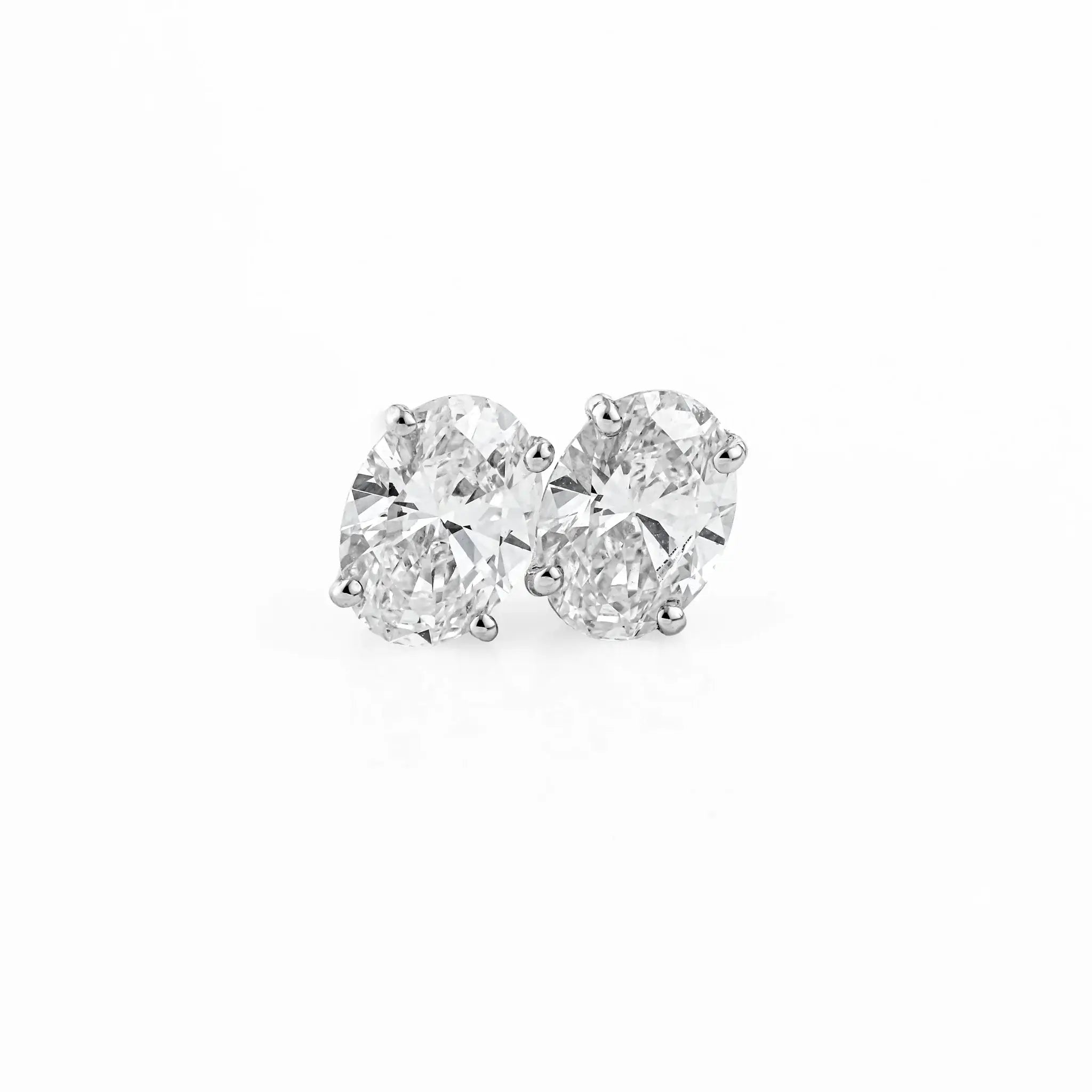 Oval Cut Diamond Stud Earrings