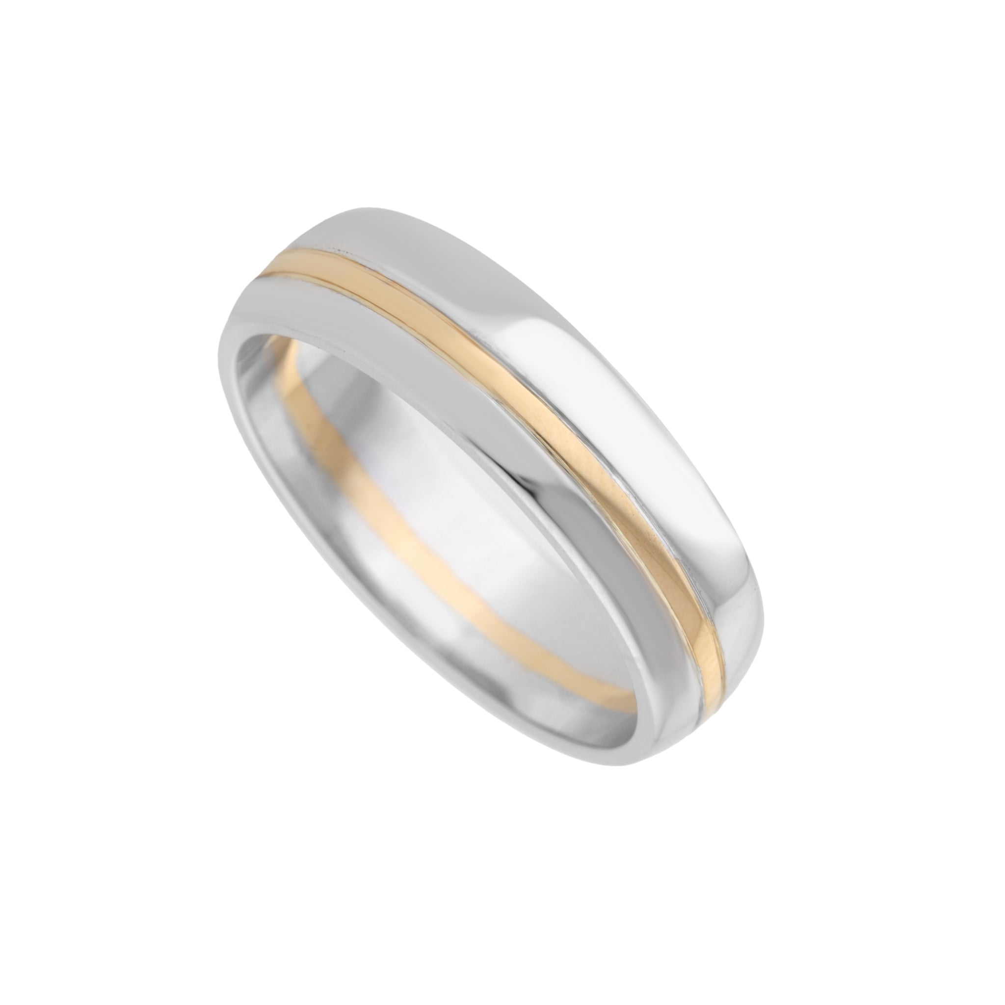 Platinum and Gold Inlay Band