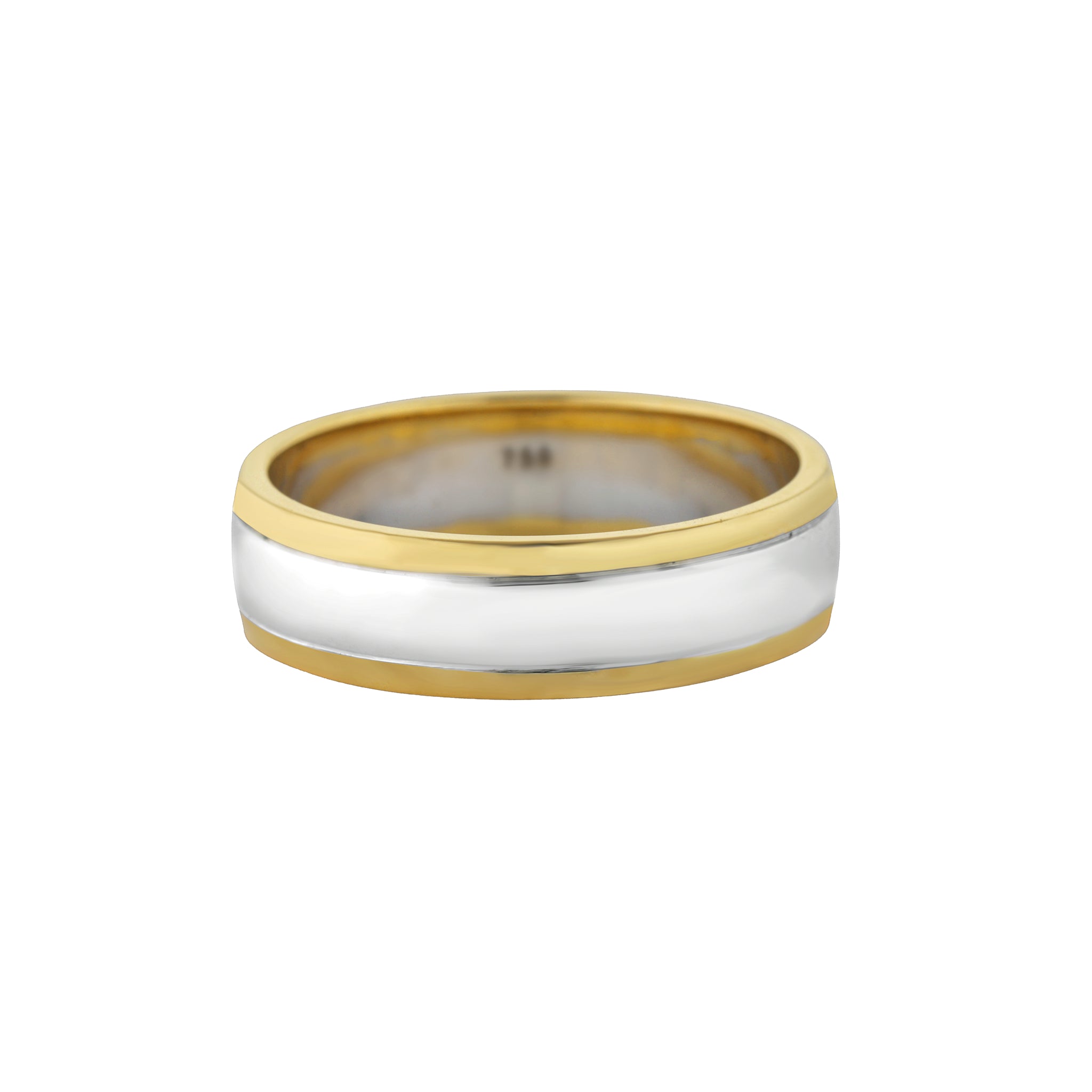 Platinum and Yellow Gold Edge Ring