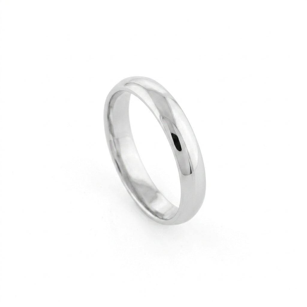Classic Court Shape 4mm Wedding Band