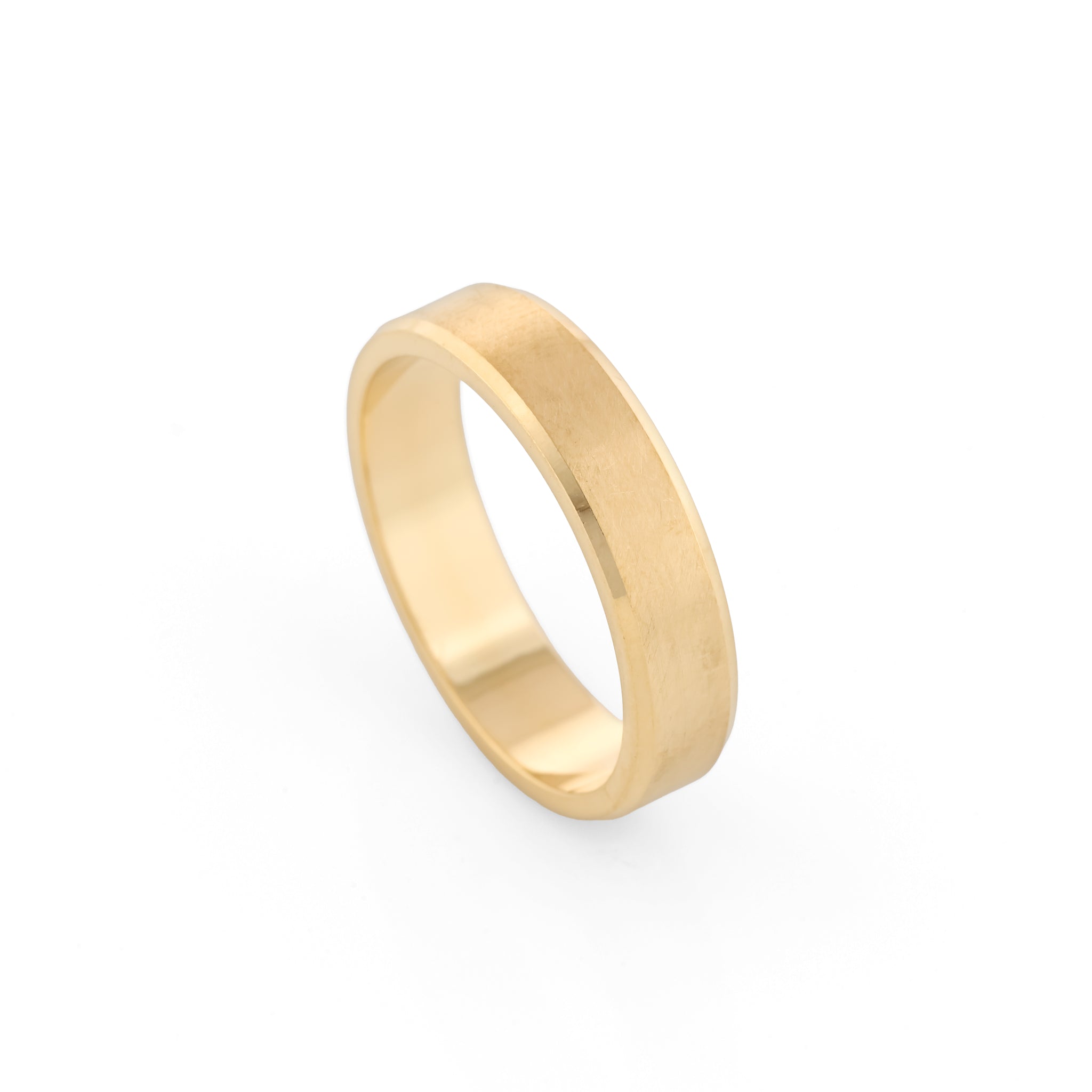 Bevelled Edge Wedding Band