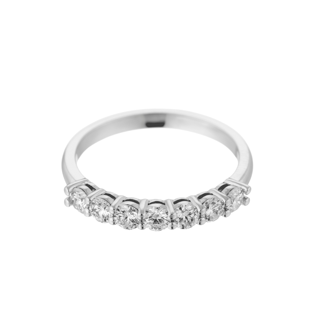 Seven Stone Round Brilliant Cut Eternity Ring