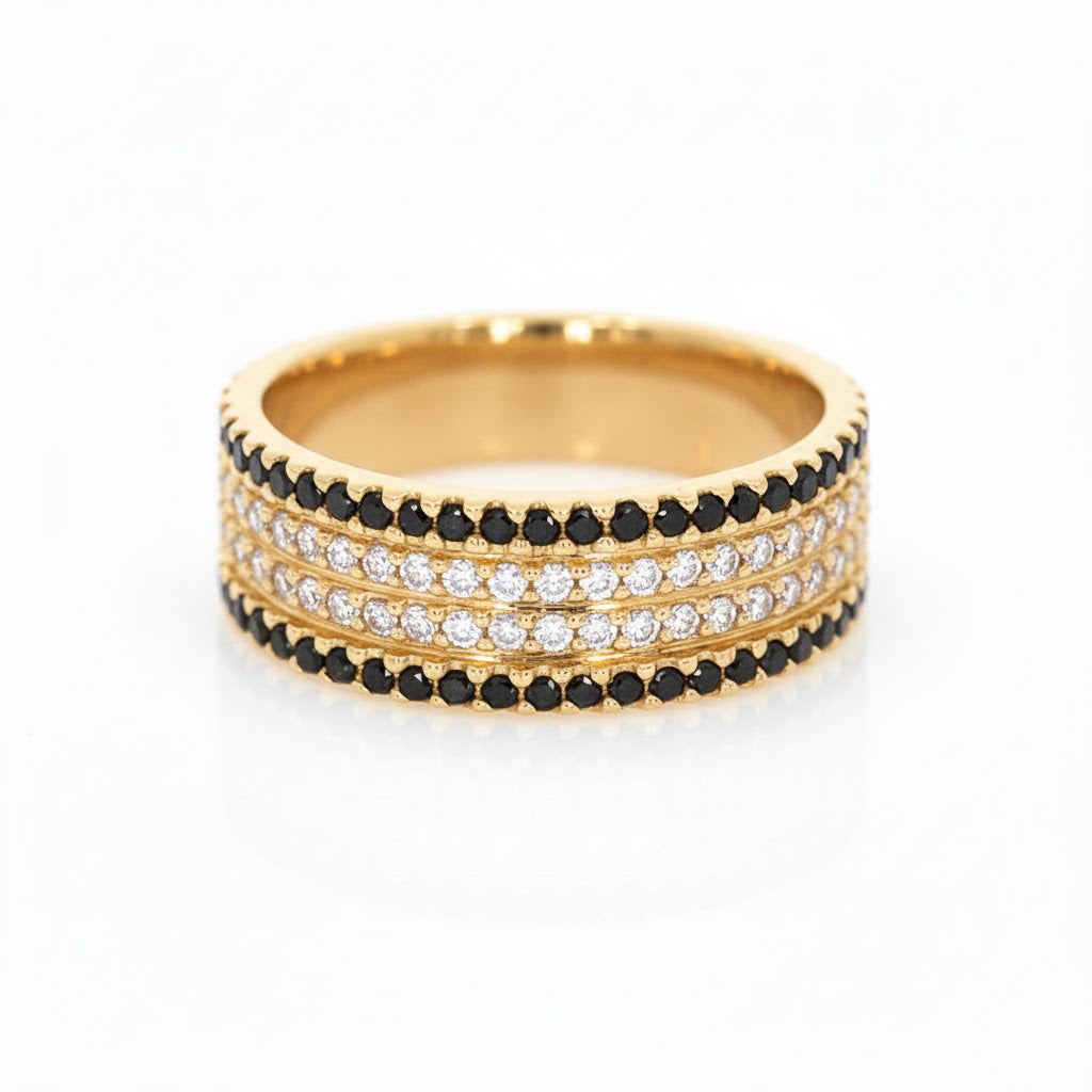 Black and White Diamond Ring