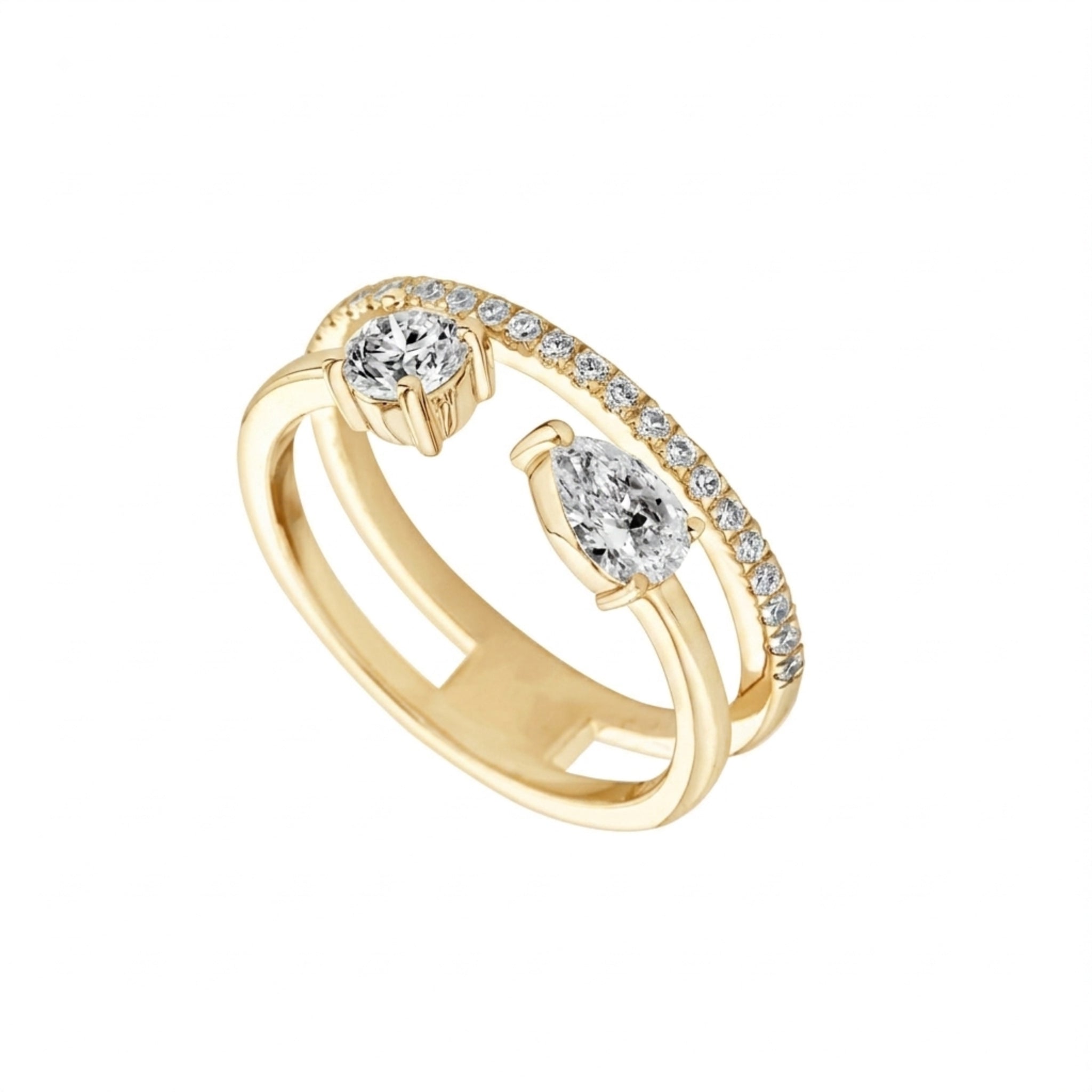 Double Band Gemini Ring