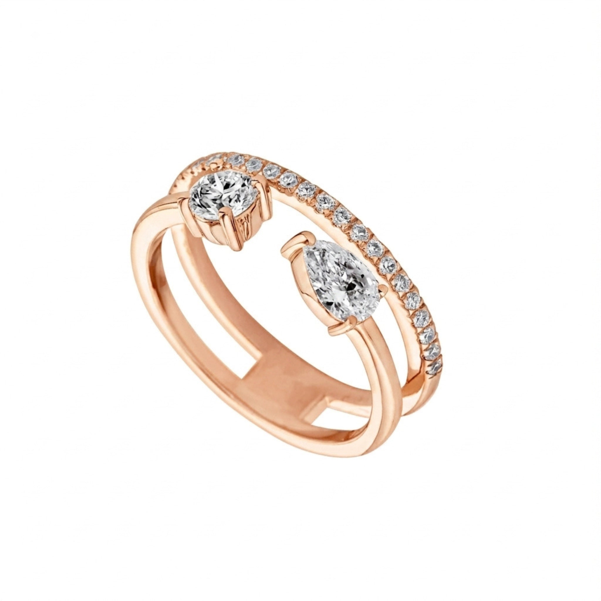 Double Band Gemini Ring