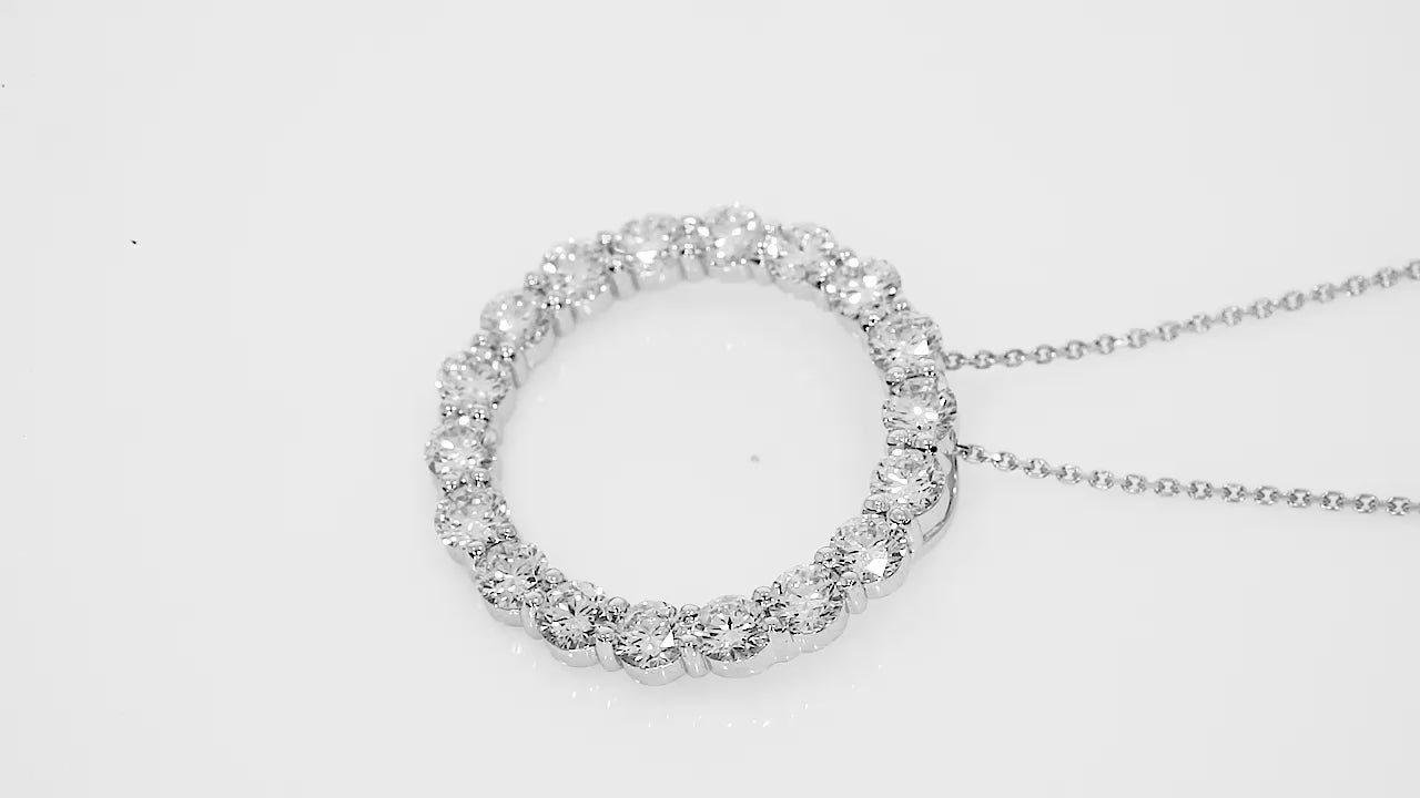 Circle Of Life Necklace - Large featuring hand-set diamonds on a delicate chain, symbolising eternal life.