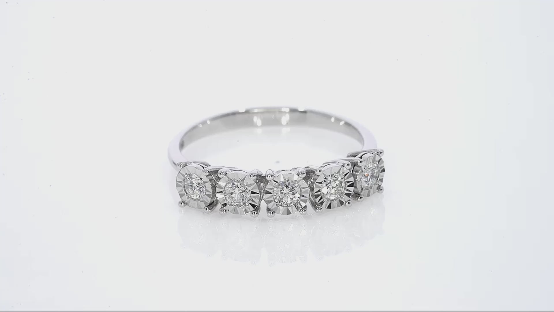 Illusion Five Stone Eternity Ring video