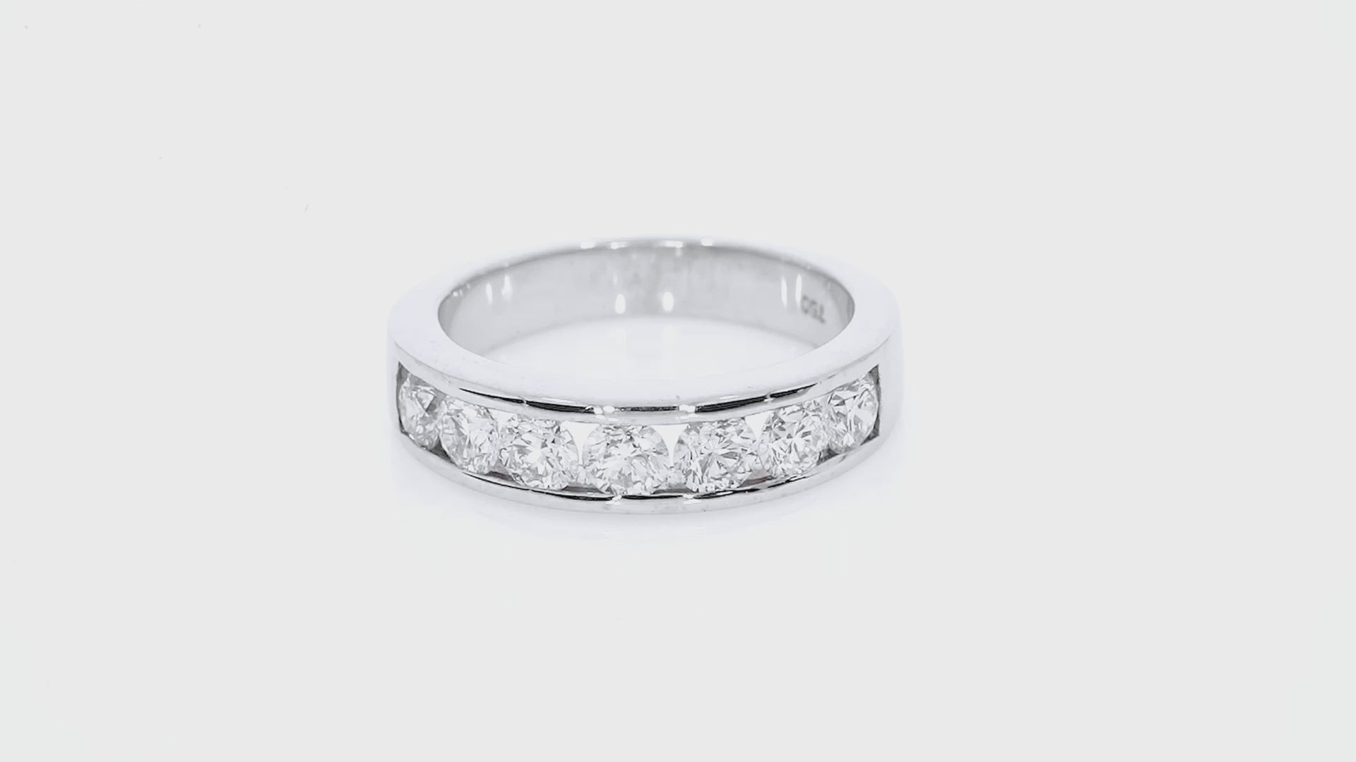 Seven Stone Eternity Ring with 1.20cts diamonds in a channel setting