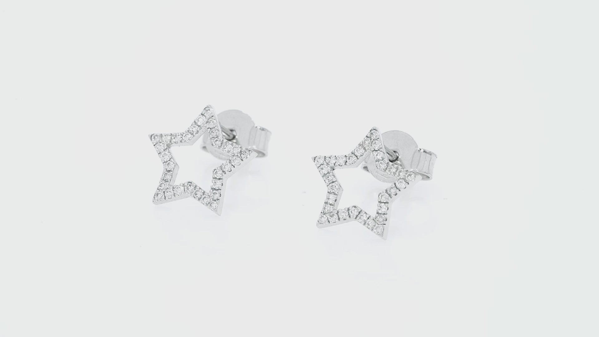 Elegant certified diamond earrings designed as star shapes, crafted in 18ct gold for luxury and charm.