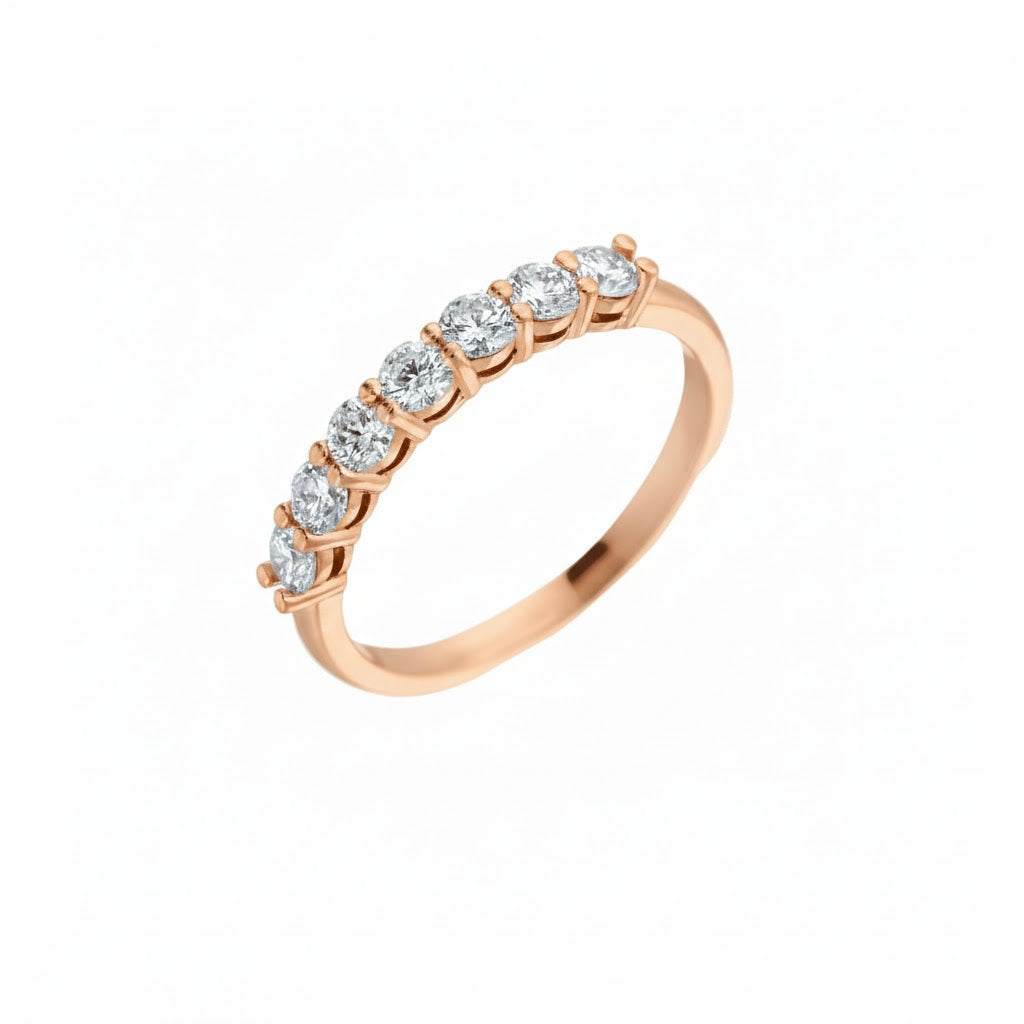 Seven Stone Round Brilliant Cut Eternity Ring