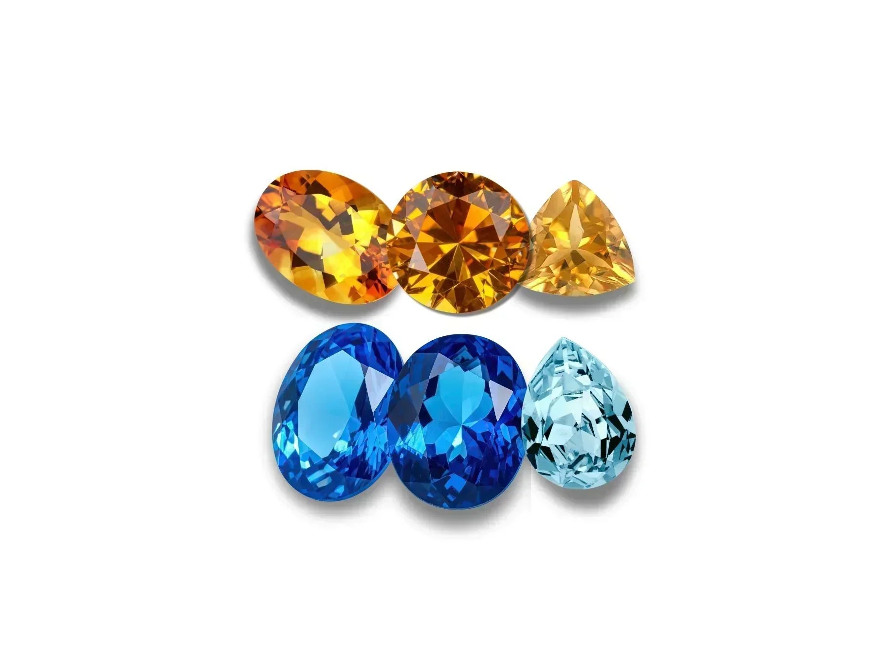 citrine and topaz gemstones