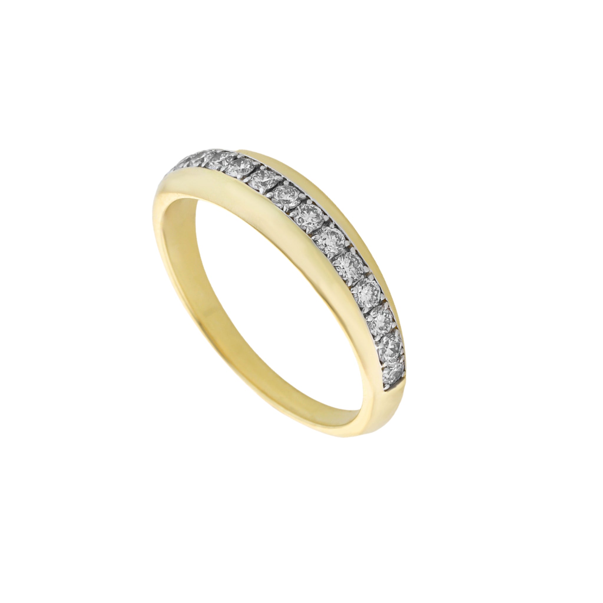 Graduating Channel Set Diamond Ring
