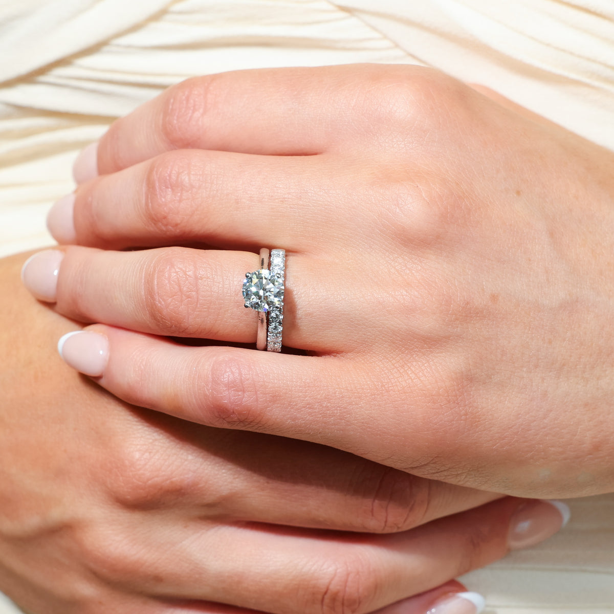 0.90ct Diamond Half Hoop Band