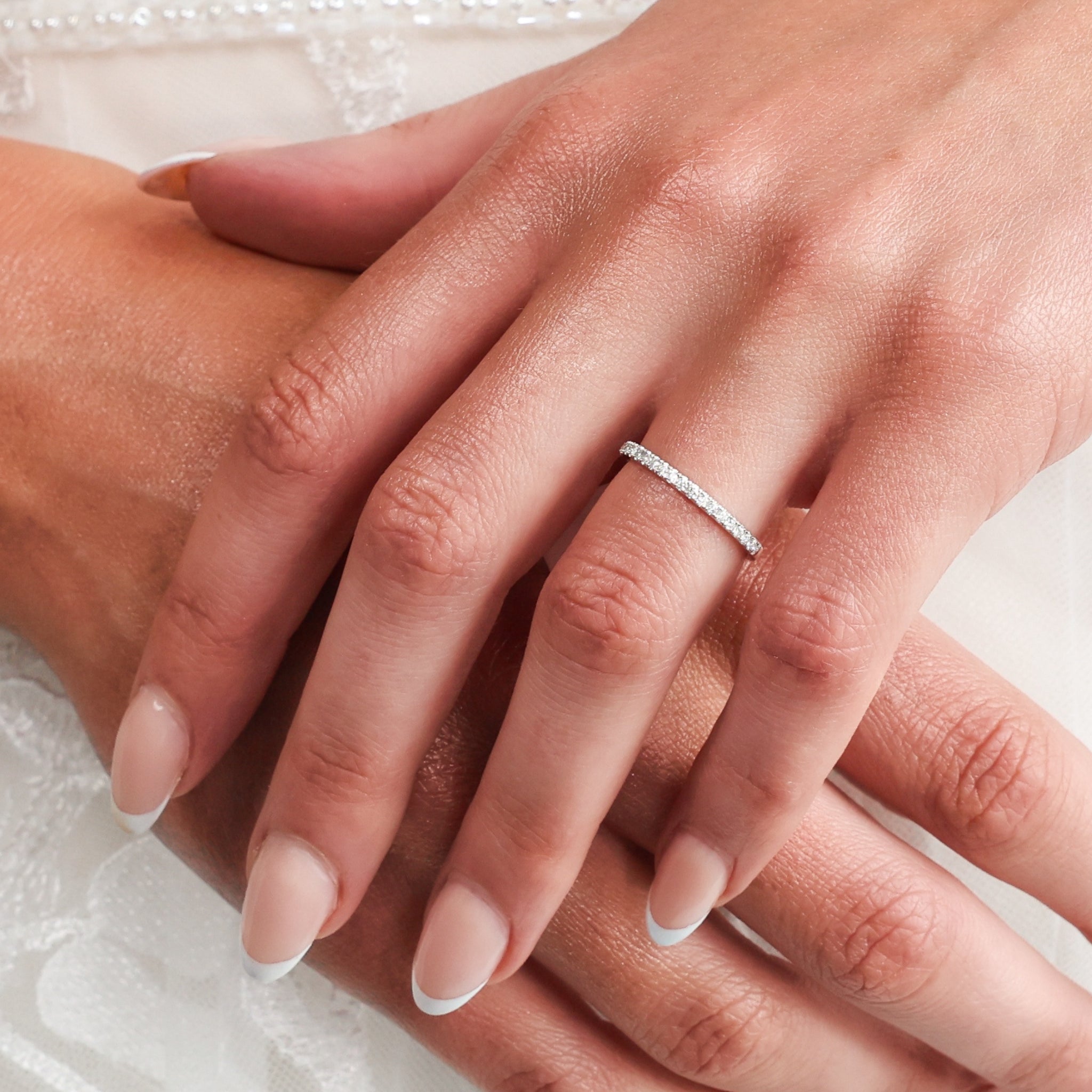 0.15ct Diamond Half Hoop Band