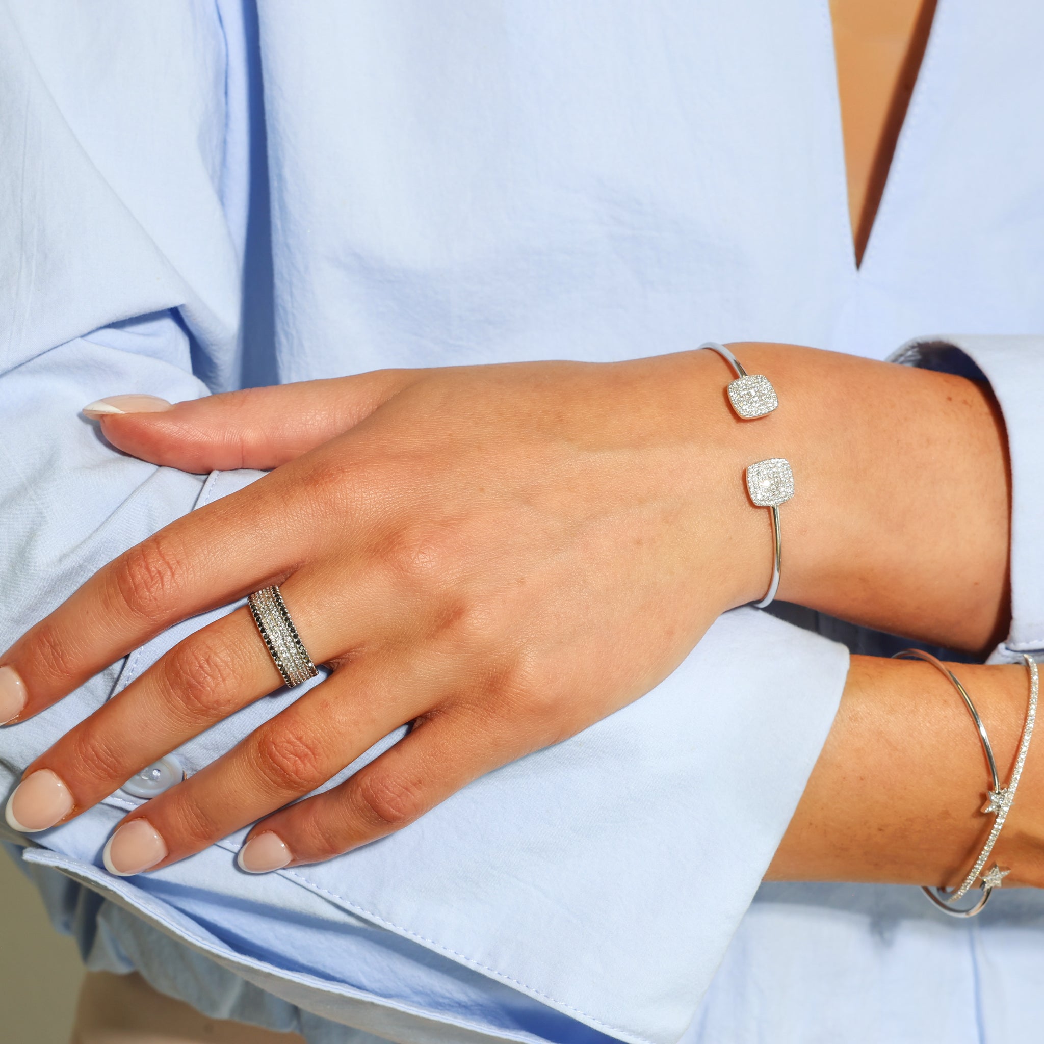 Black and White Diamond Ring