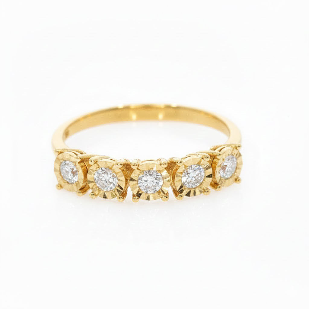 Illusion Five Stone Eternity Ring