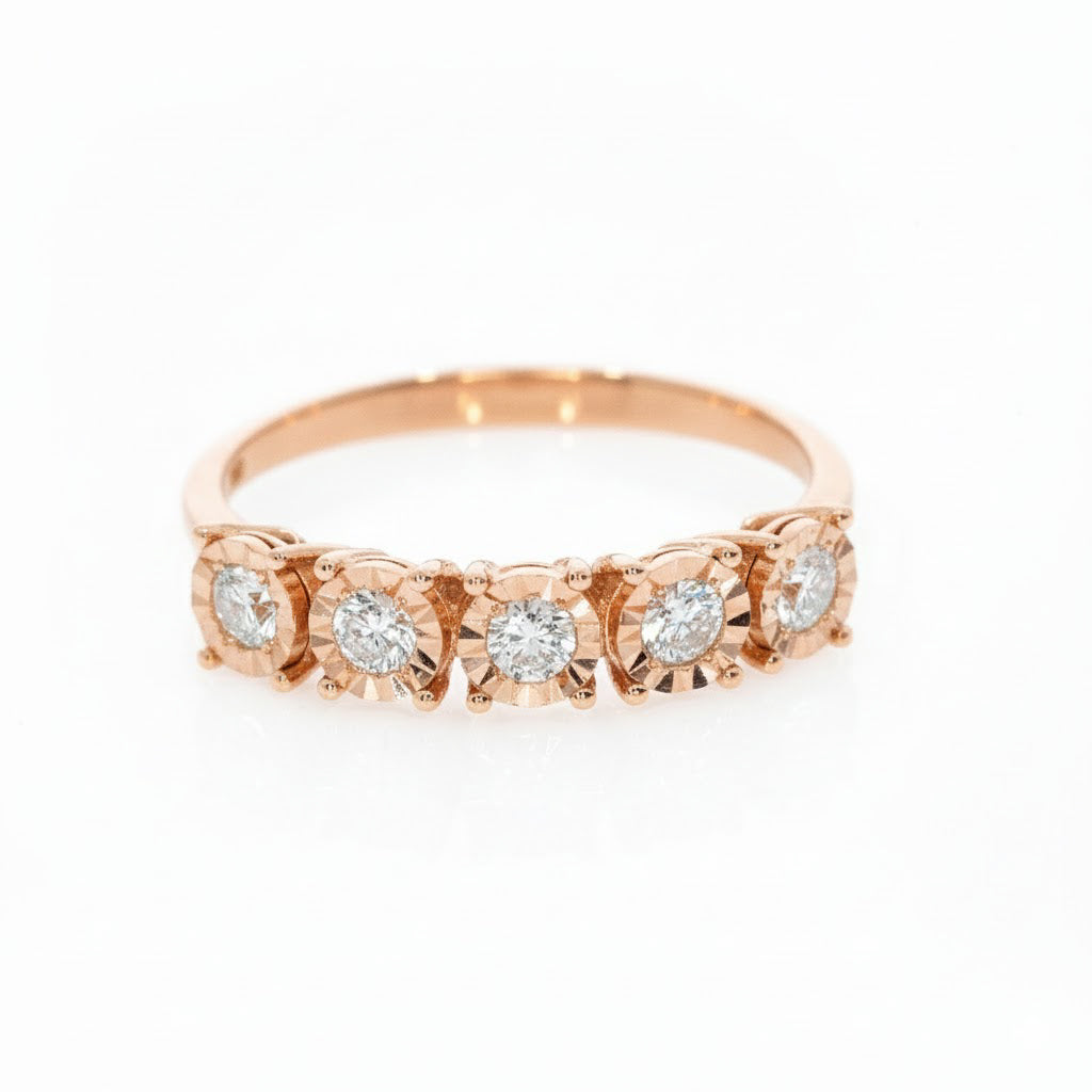 Illusion Five Stone Eternity Ring