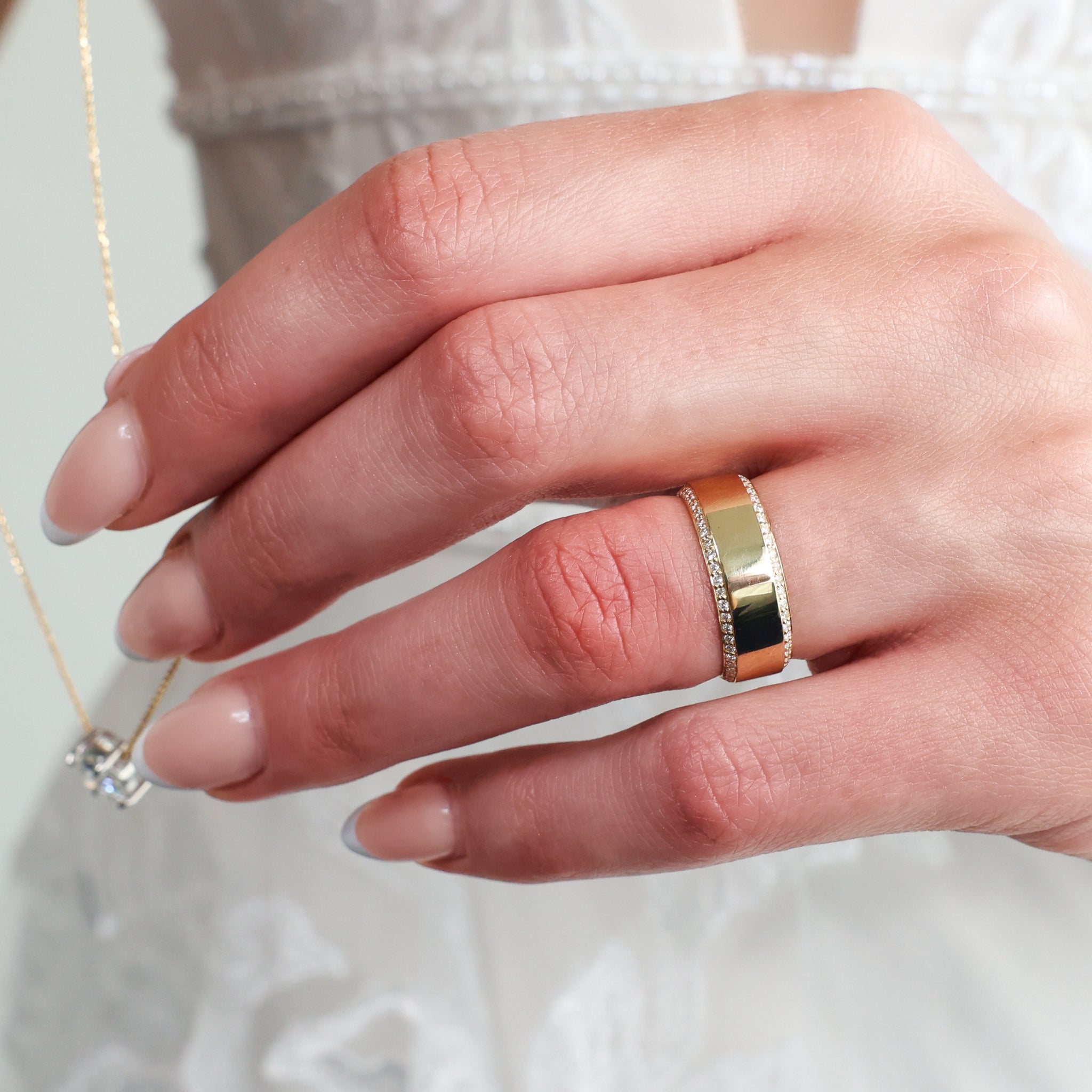 Chunky Gold & Diamond Band
