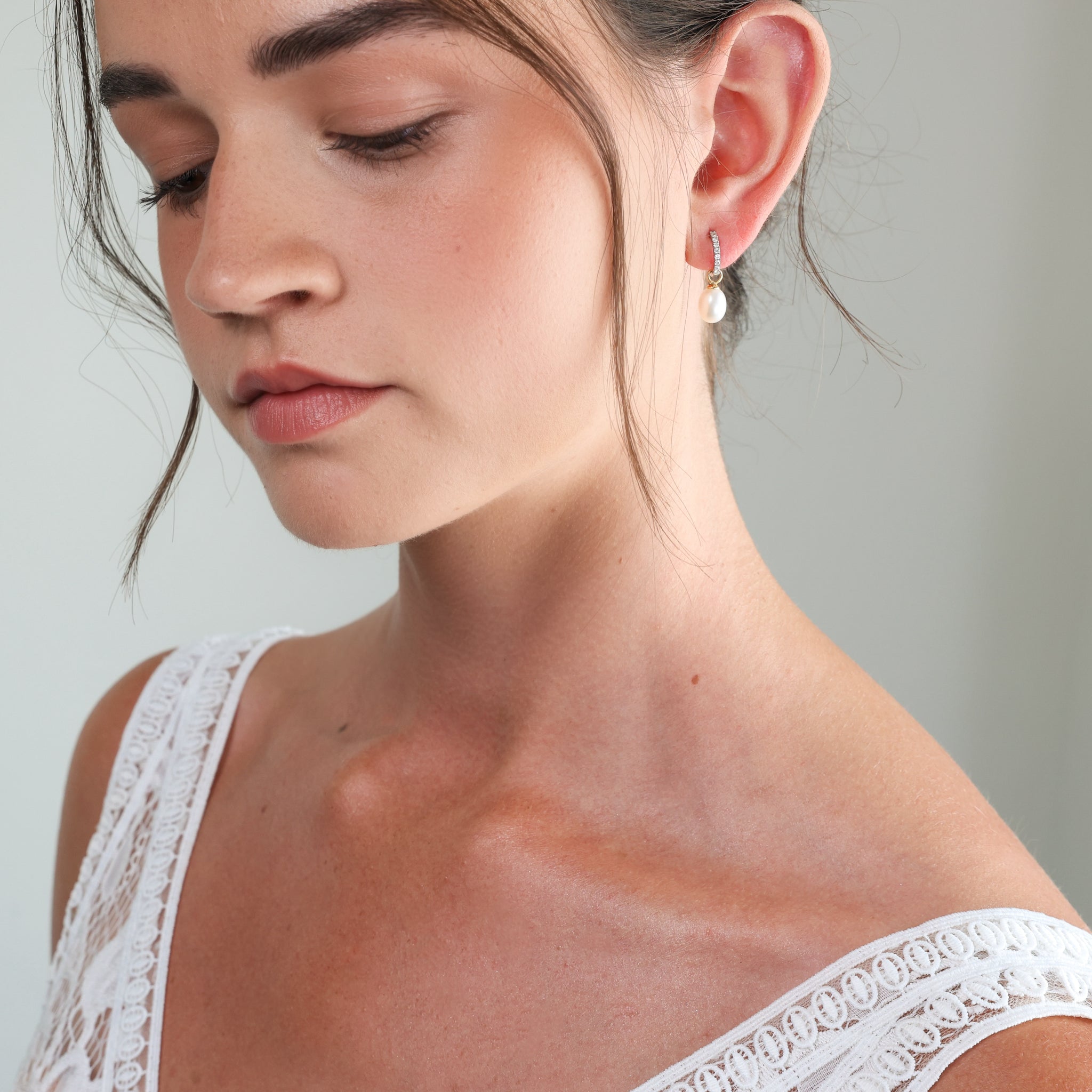 Sophia Diamond & Pearl Earrings