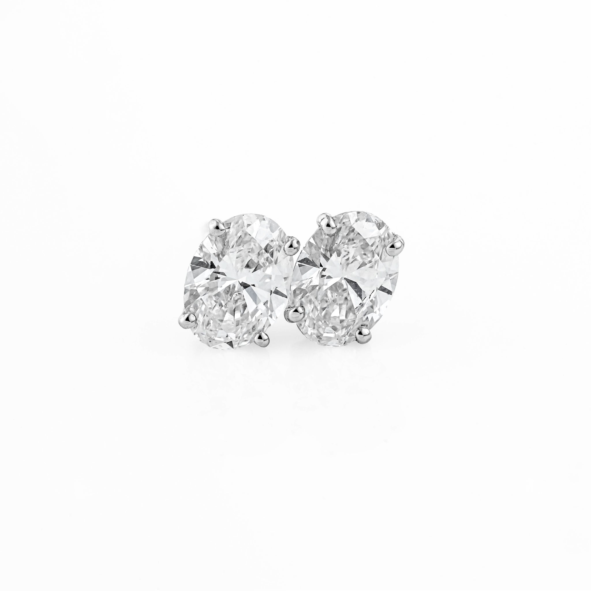 Oval Cut Diamond Stud Earrings