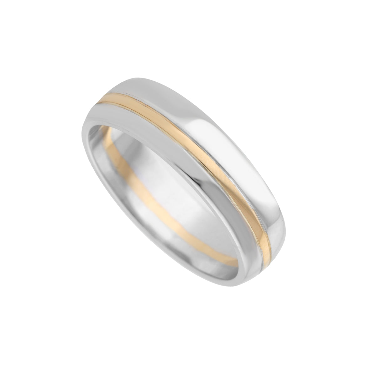 Platinum and Gold Inlay Band
