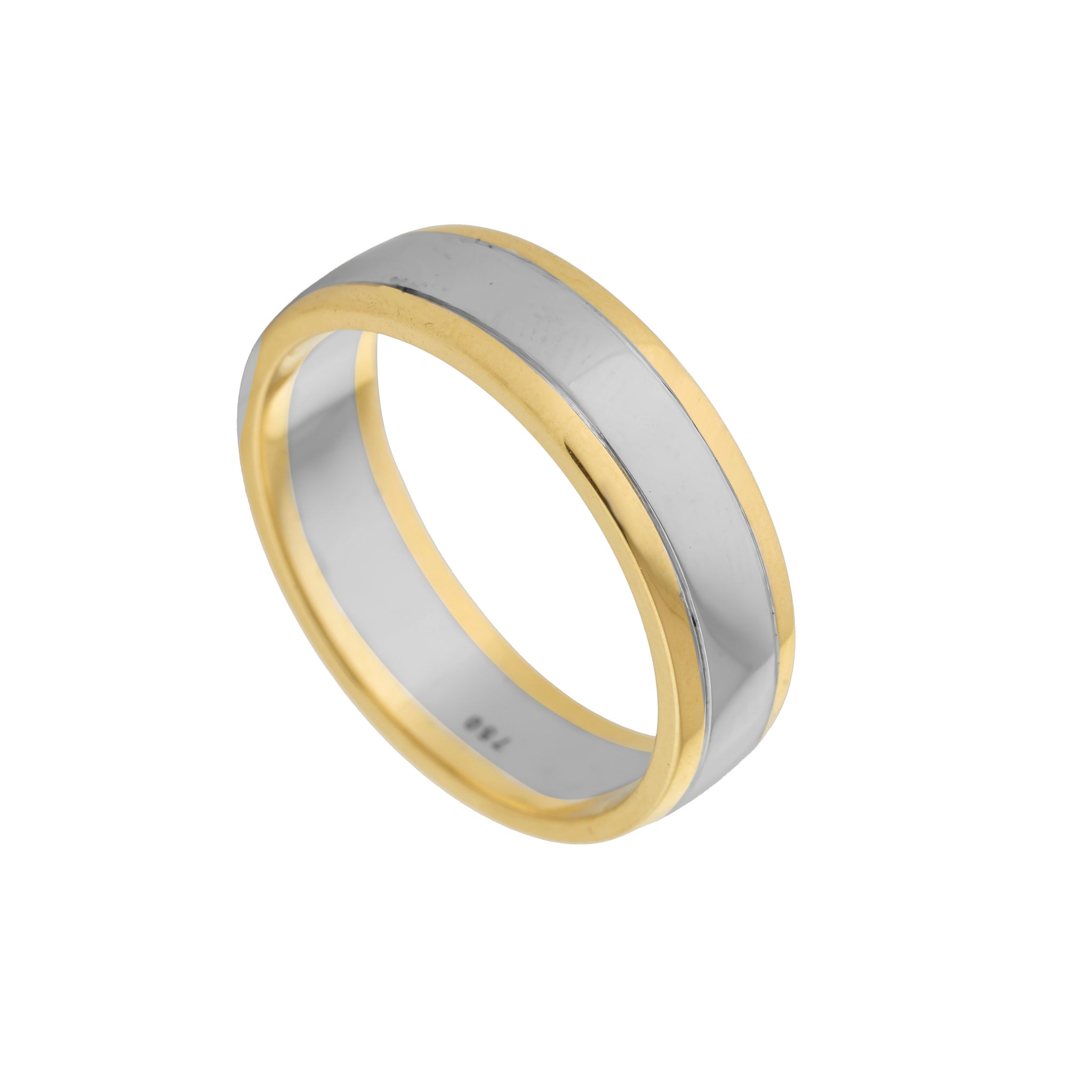 Platinum and Yellow Gold Edge Ring