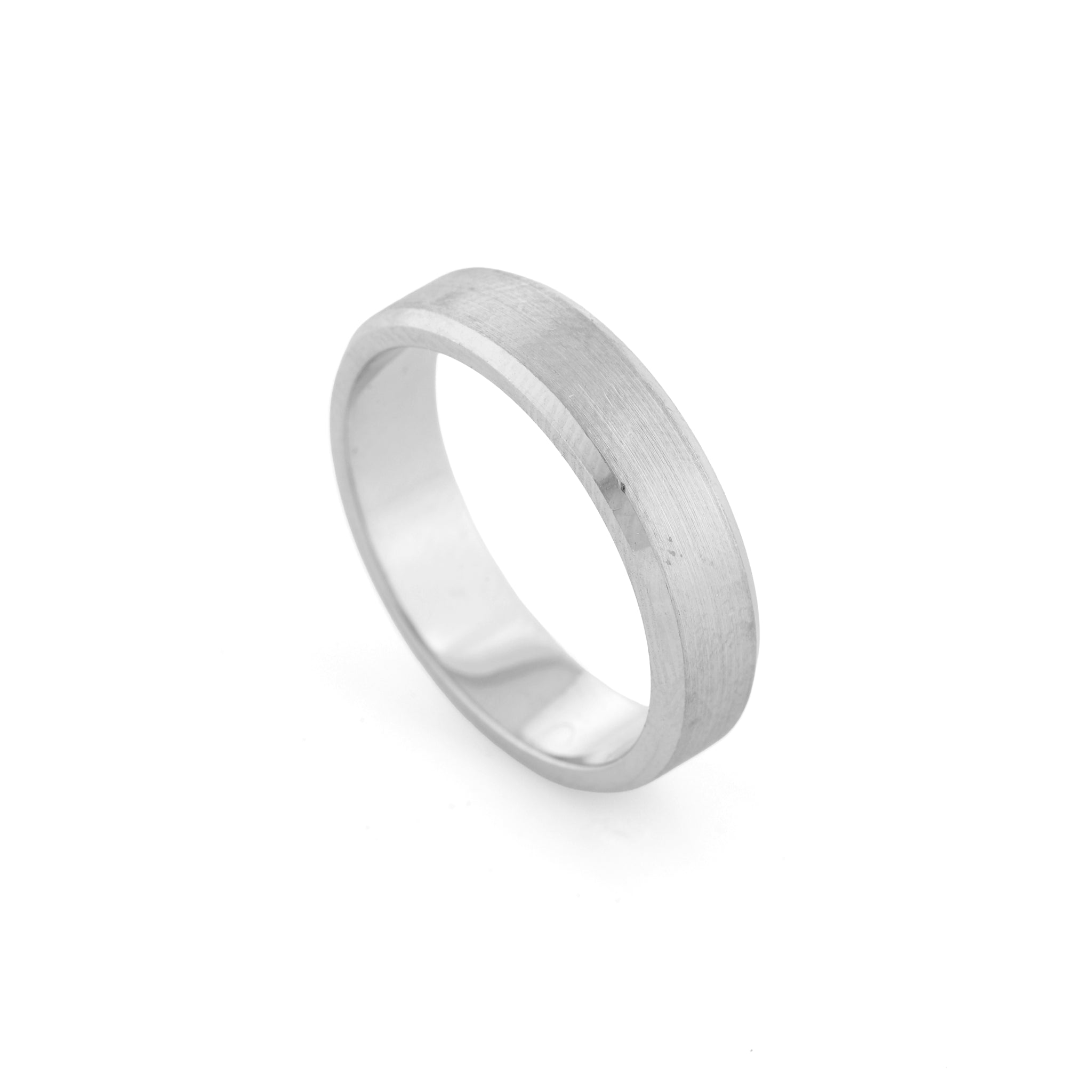Bevelled Edge Wedding Band