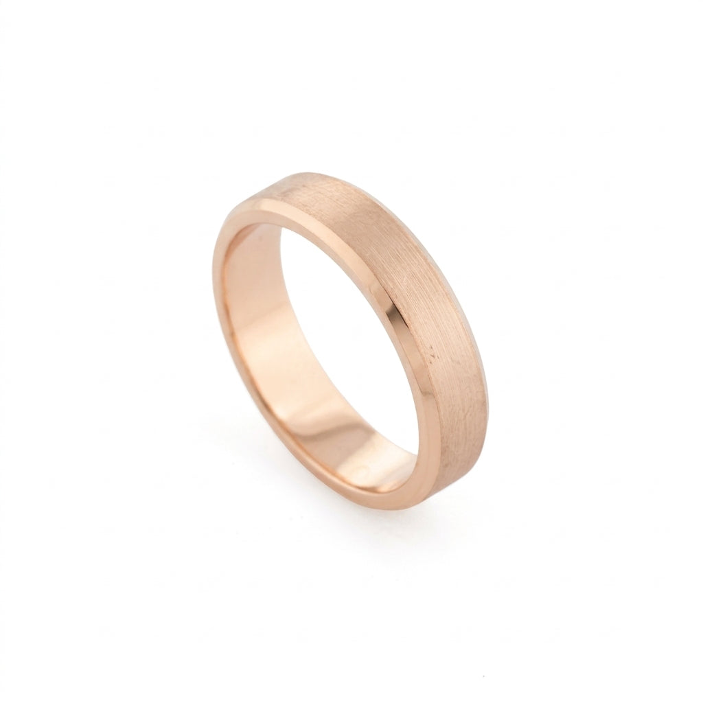 Bevelled Edge Wedding Band