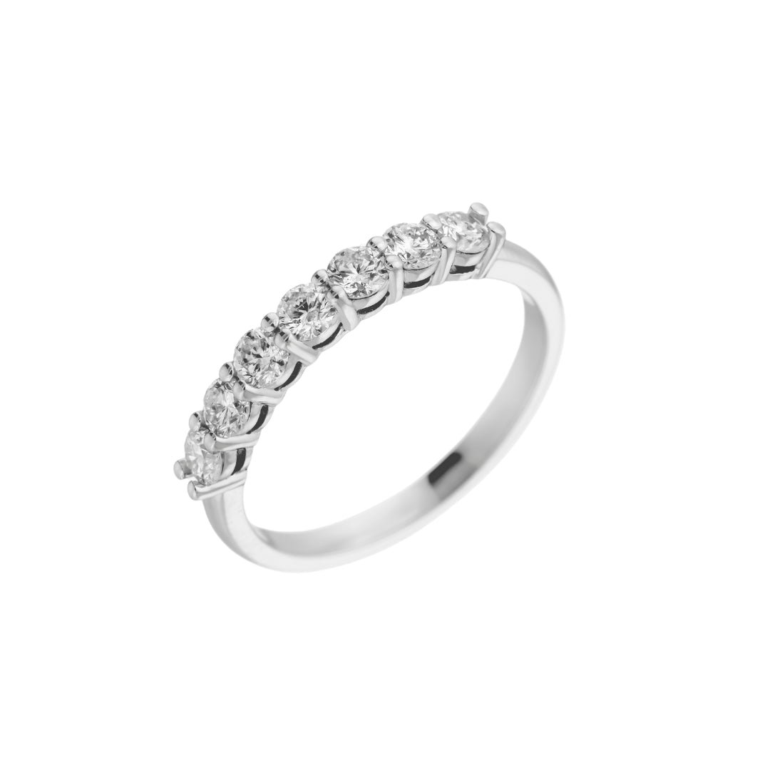 Seven Stone Round Brilliant Cut Eternity Ring