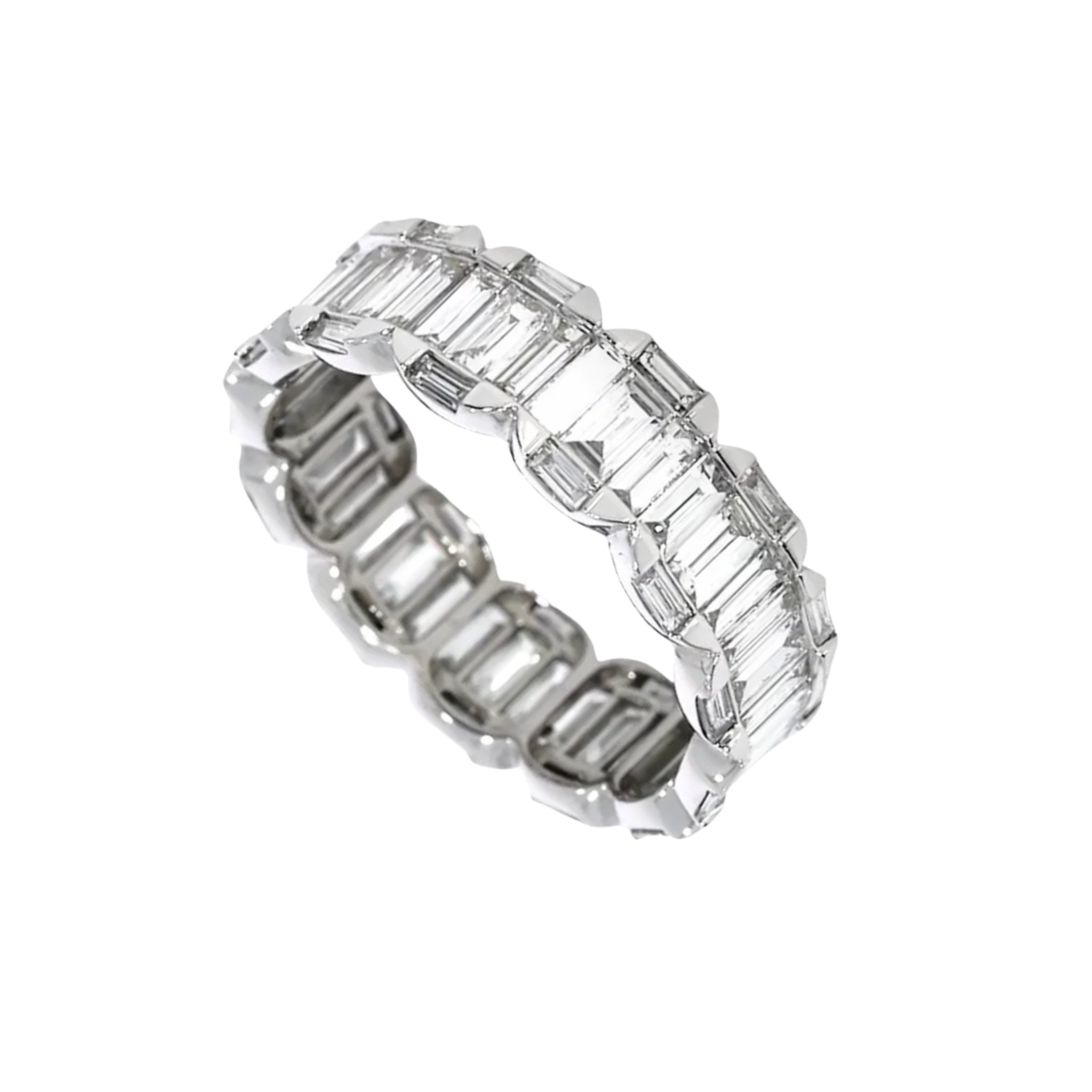Baguette Cluster Eternity Ring