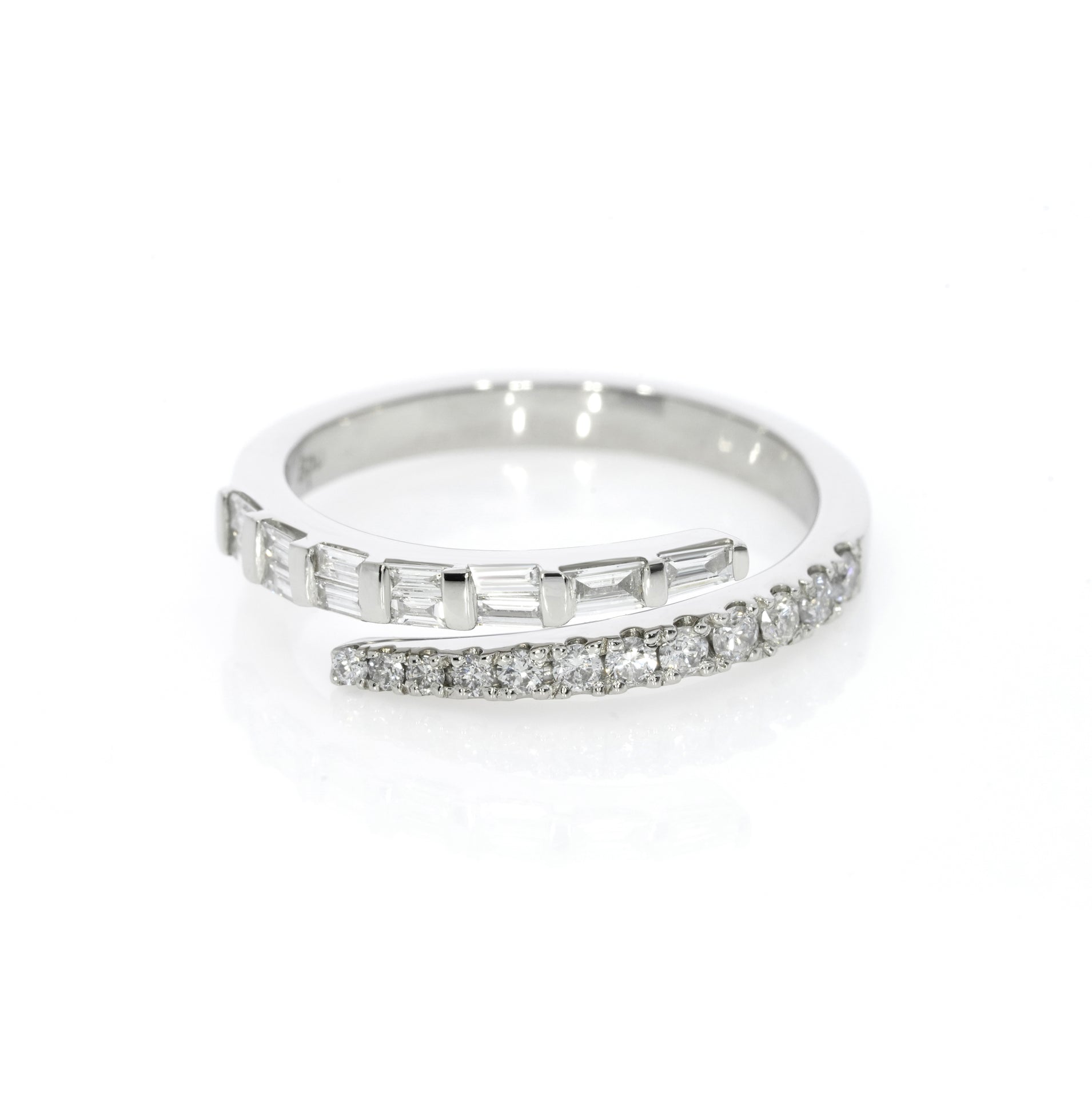 Baguette Diamond Wrap Ring 
