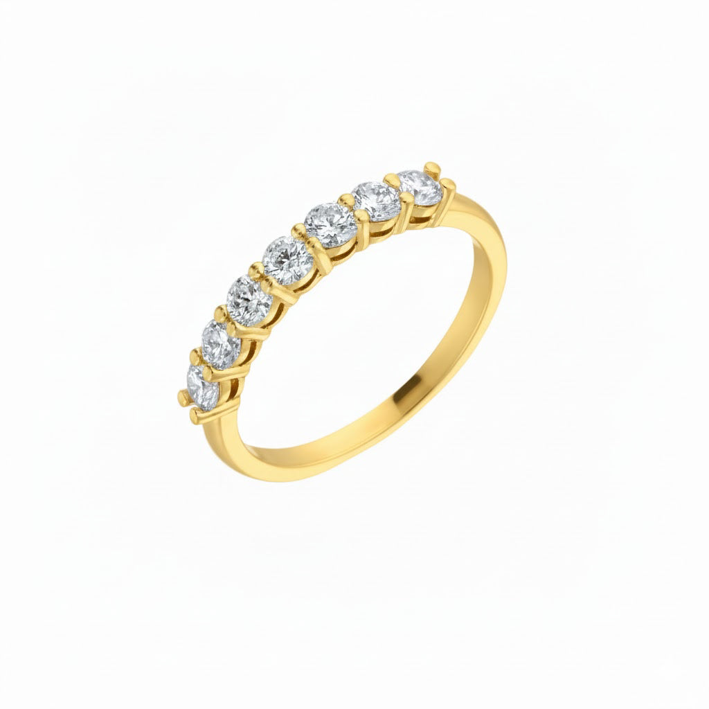 Seven Stone Round Brilliant Cut Eternity Ring